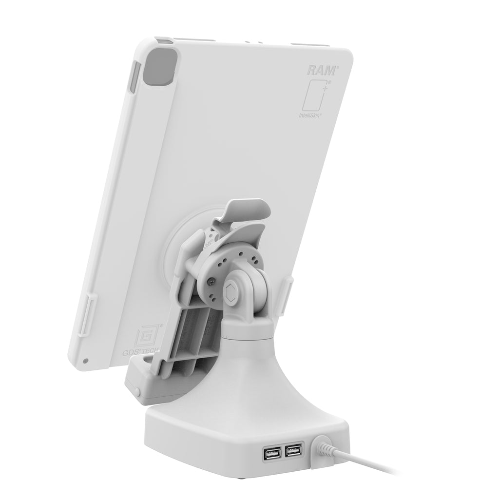 GDS® Uni-Conn™ Kantel- en Draai Kiosk Dock met oplaadfunctie via PoE + Data - Grijs - RAM Mounts RAM-GDS-DOCK-D14-U1E-2A-GRY afbeelding 4