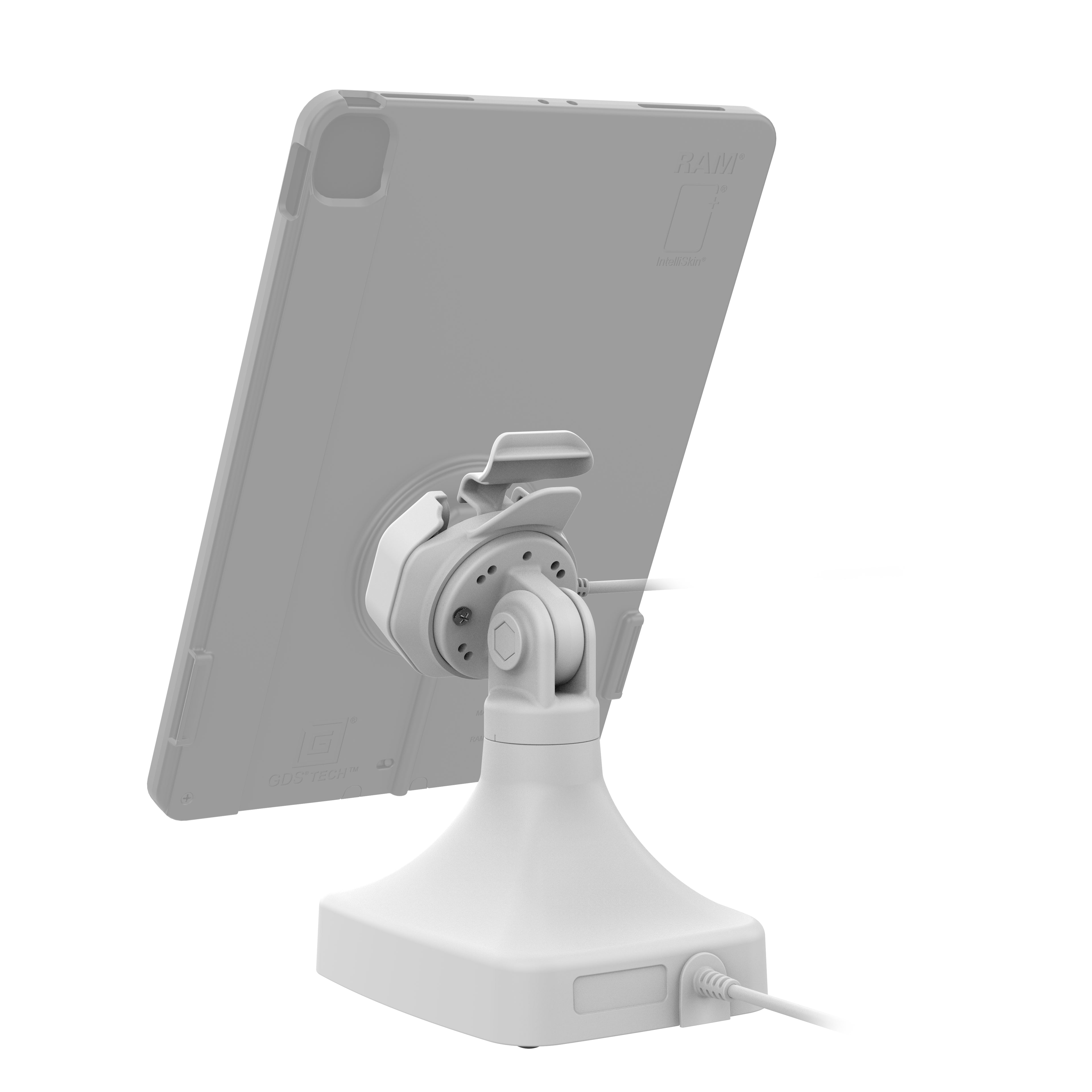 GDS® Uni-Conn™ Kantel- en Draai Kiosk Dock met oplaadfunctie via USB-C - Grijs - RAM Mounts RAM-GDS-DOCK-D14-U3C-GRY afbeelding 4