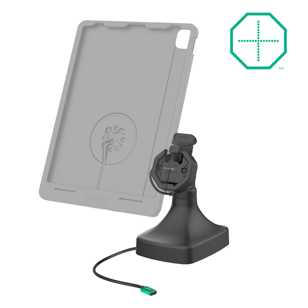 GDS® Uni-Conn™ Kantel- en Draai Kiosk Dock met oplaadfunctie via USB-C - RAM Mounts RAM-GDS-DOCK-D14-U3C afbeelding 2