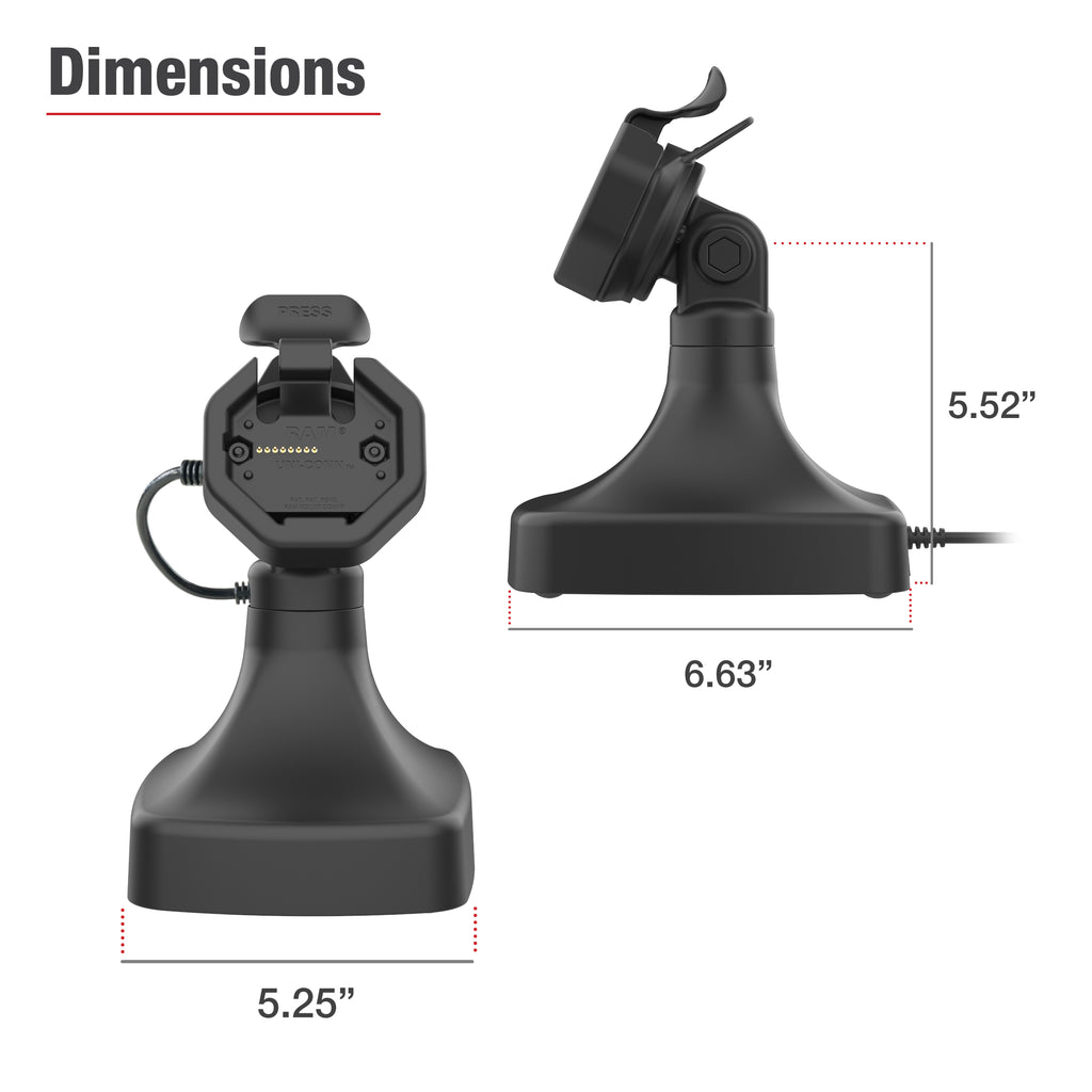 GDS® Uni-Conn™ Kantel- en Draai Kiosk Dock met oplaadfunctie via USB-C - RAM Mounts RAM-GDS-DOCK-D14-U3C afbeelding 6