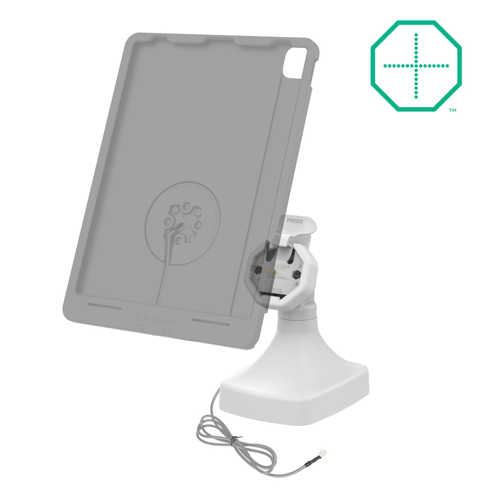 GDS® Uni-Conn™ Kantel- & Draai Kiosk Dock met oplaadfunctie via PoE - Grijs - RAM Mounts RAM-GDS-DOCK-D14-U3E-GRY afbeelding 2