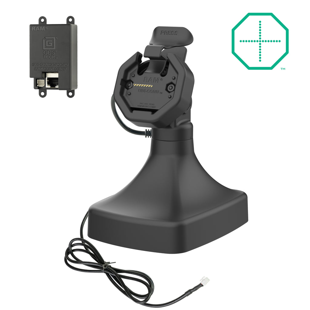 GDS® Uni-Conn™ Kantel- & Draai Dock met oplaadfunctie via PoE - RAM Mounts RAM-GDS-DOCK-D14-U3E afbeelding 1