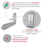 GDS® Slide Dock™ met magnetische bevestiging voor IntelliSkin® Next Gen hoezen - RAM Mounts RAM-GDS-DOCK-G7M-NGU afbeelding 5