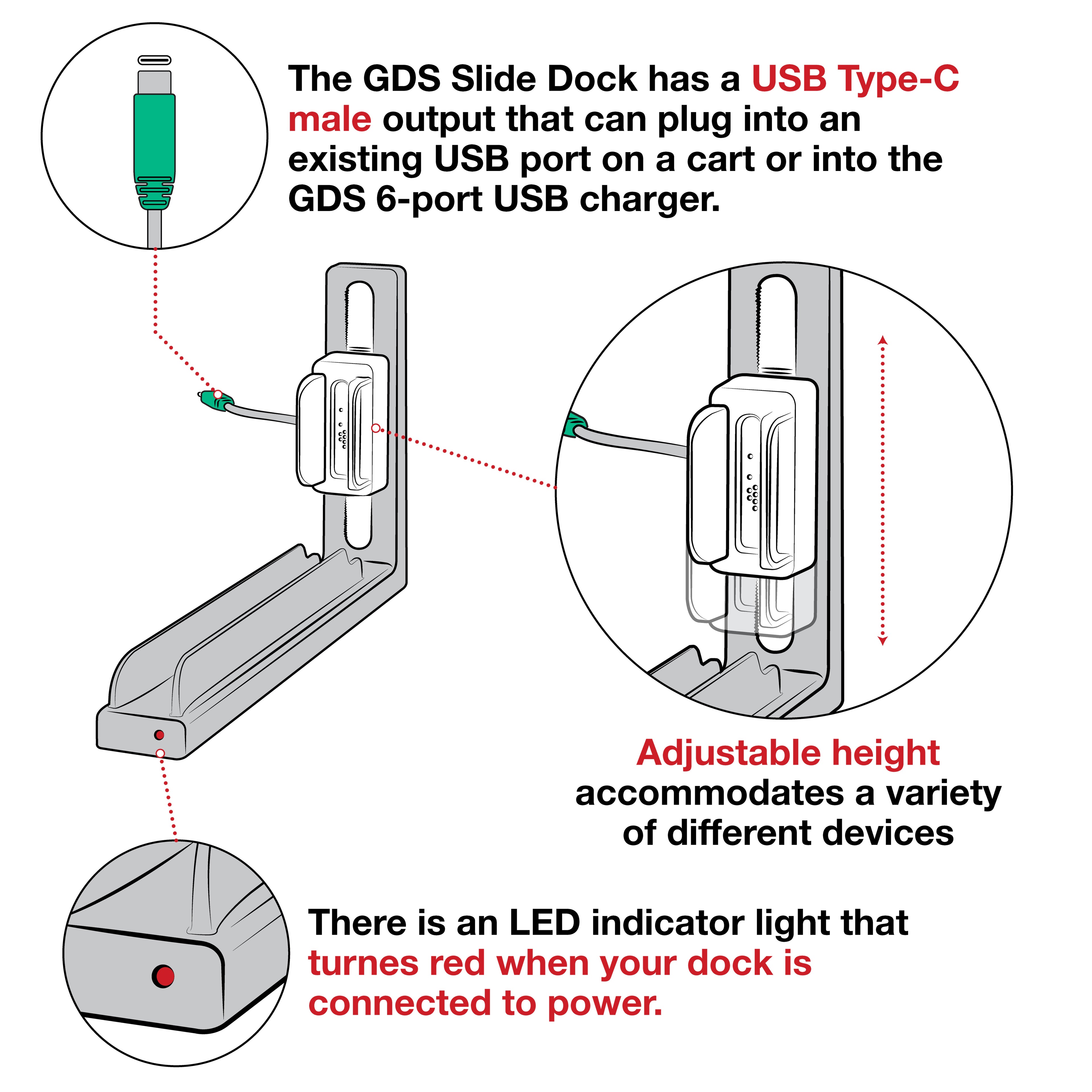 GDS® Slide Dock™ met opladen & Magnetische Basis - RAM Mounts RAM-GDS-DOCK-G7M-8-NGU afbeelding 6