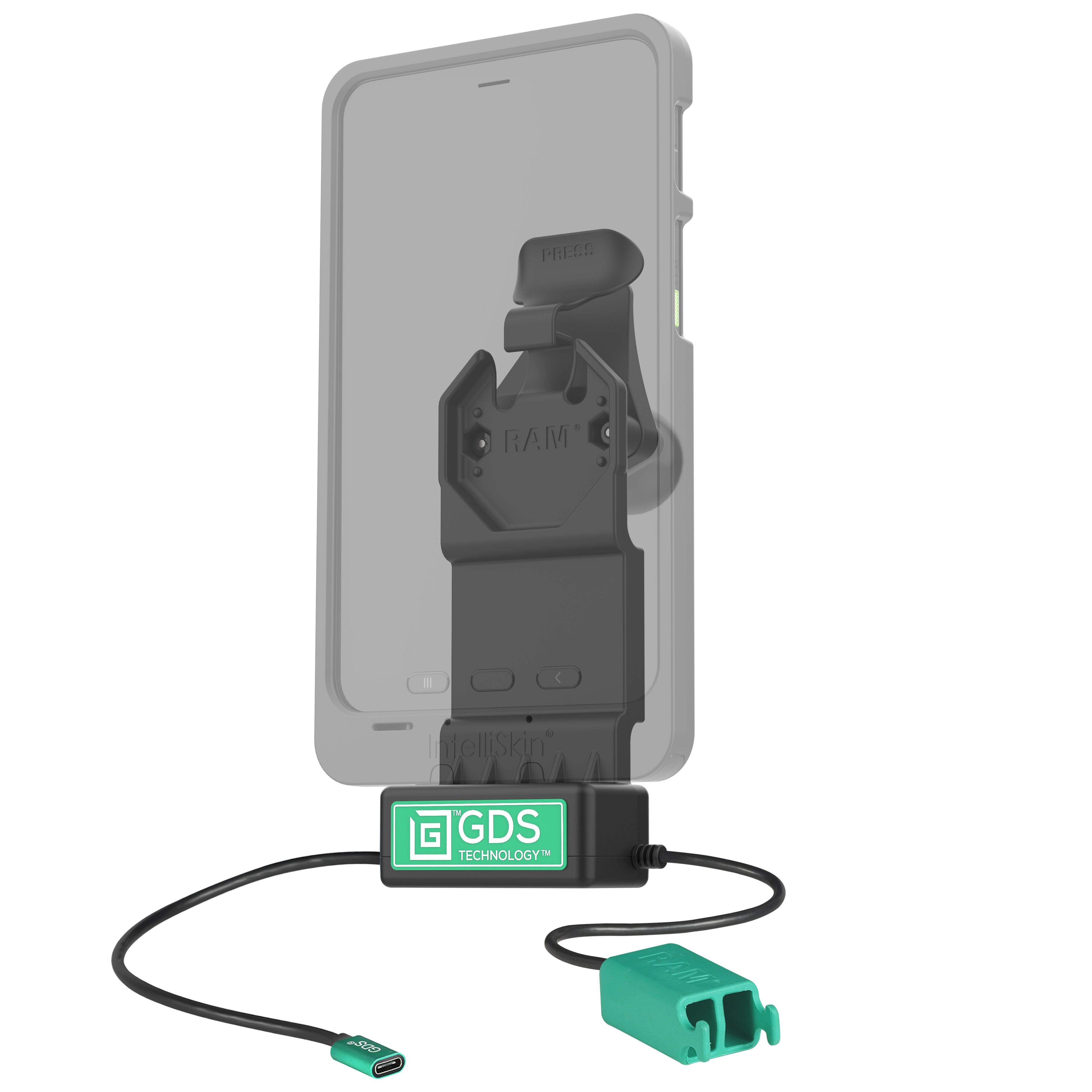 GDS® Uni-Conn™ Dock + Dubbele USB-A met ontgrendelingshendel - RAM Mounts RAM-GDS-DOCK-U1CD2U afbeelding 2
