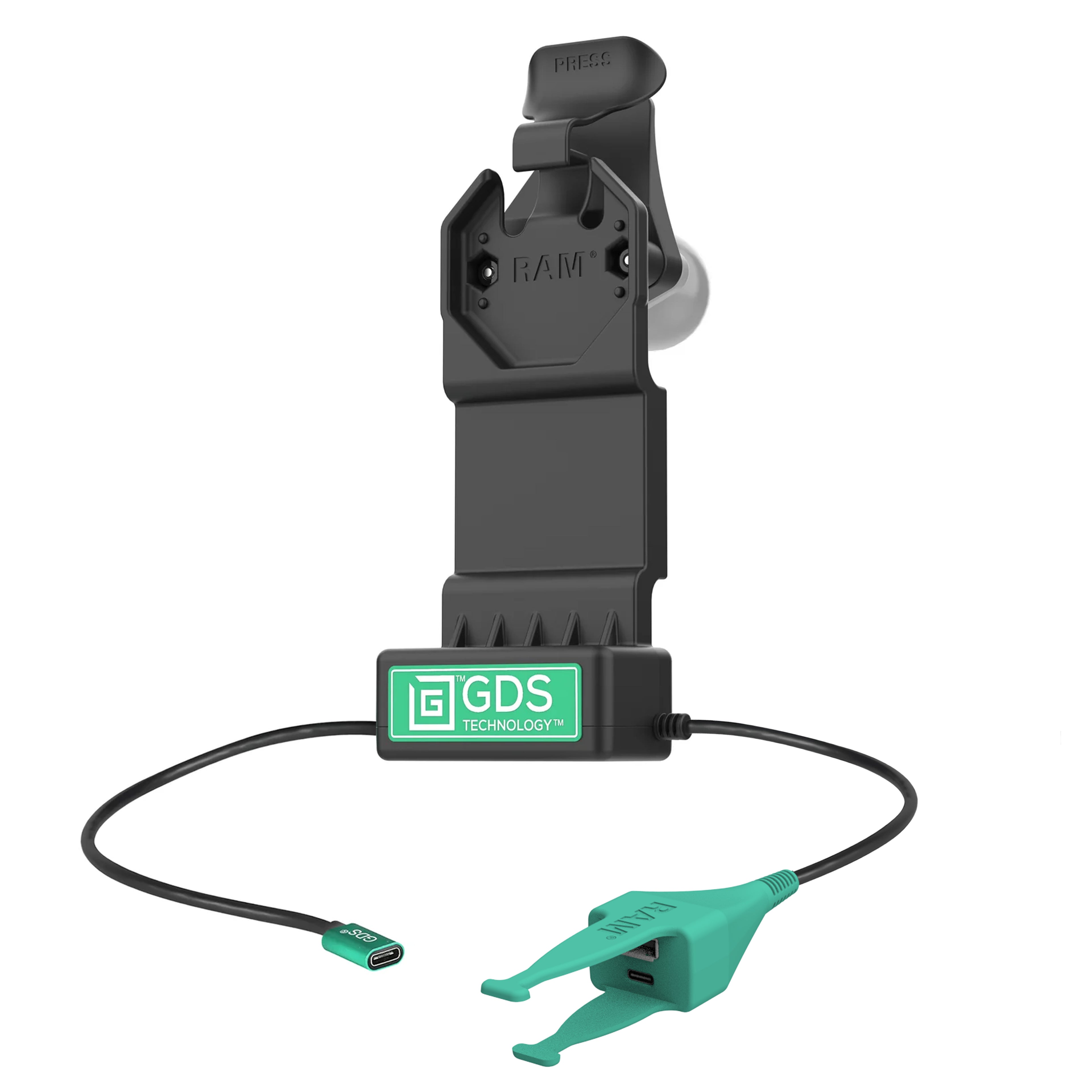 GDS uni conn dock dubbele USB a USB-C met ontgrendelingshendel - RAM Mounts RAM-GDS-DOCK-U1CP-CAU
