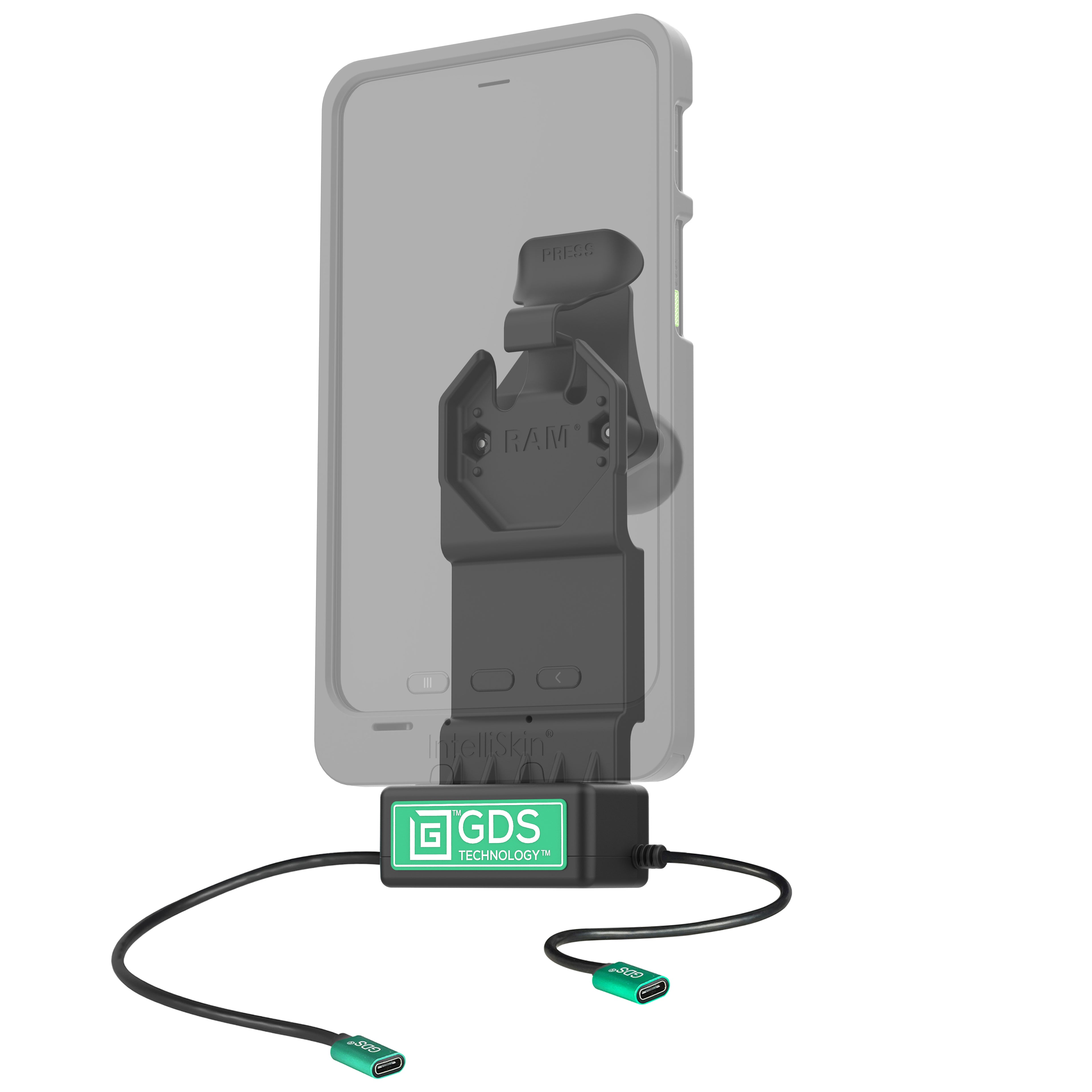 GDS® Uni-Conn™ Dock + Enkele USB-C met ontgrendelingshendel - RAM Mounts RAM-GDS-DOCK-U1CP-CU afbeelding 2