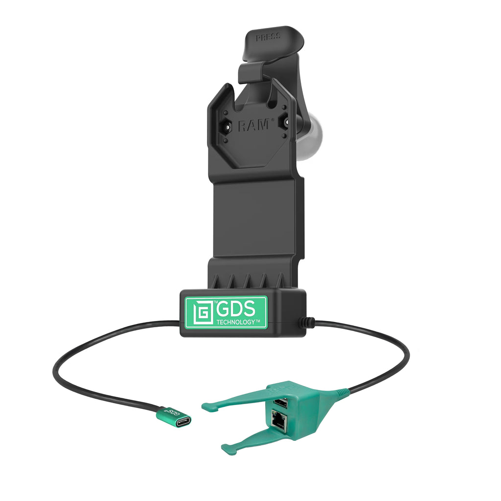 GDS® Uni-Conn™ Dock + USB-A & RJ45 met ontgrendelingshendel - RAM Mounts RAM-GDS-DOCK-U1CP-RJ45AU afbeelding 1
