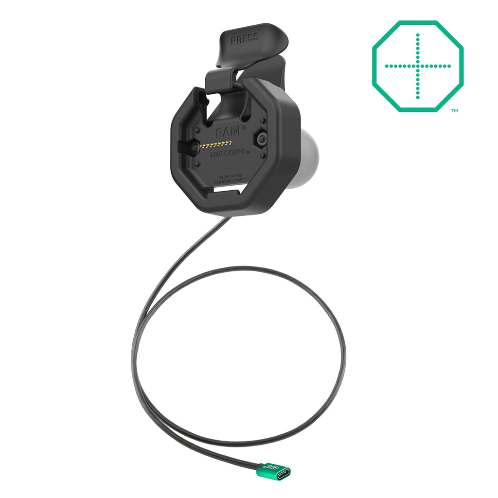 GDS® Uni-Conn™ Gegeweerde Snap-In Dock met USB-C-aansluiting - RAM Mounts RAM-GDS-DOCK-U3CPU afbeelding 1