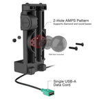 GDS® Uni-Conn™ Non-Locking Veerspringgeladen Stroom + Enkele USB-A Dock - RAM Mounts RAM-GDS-DOCK-V12-U1CPDU afbeelding 5