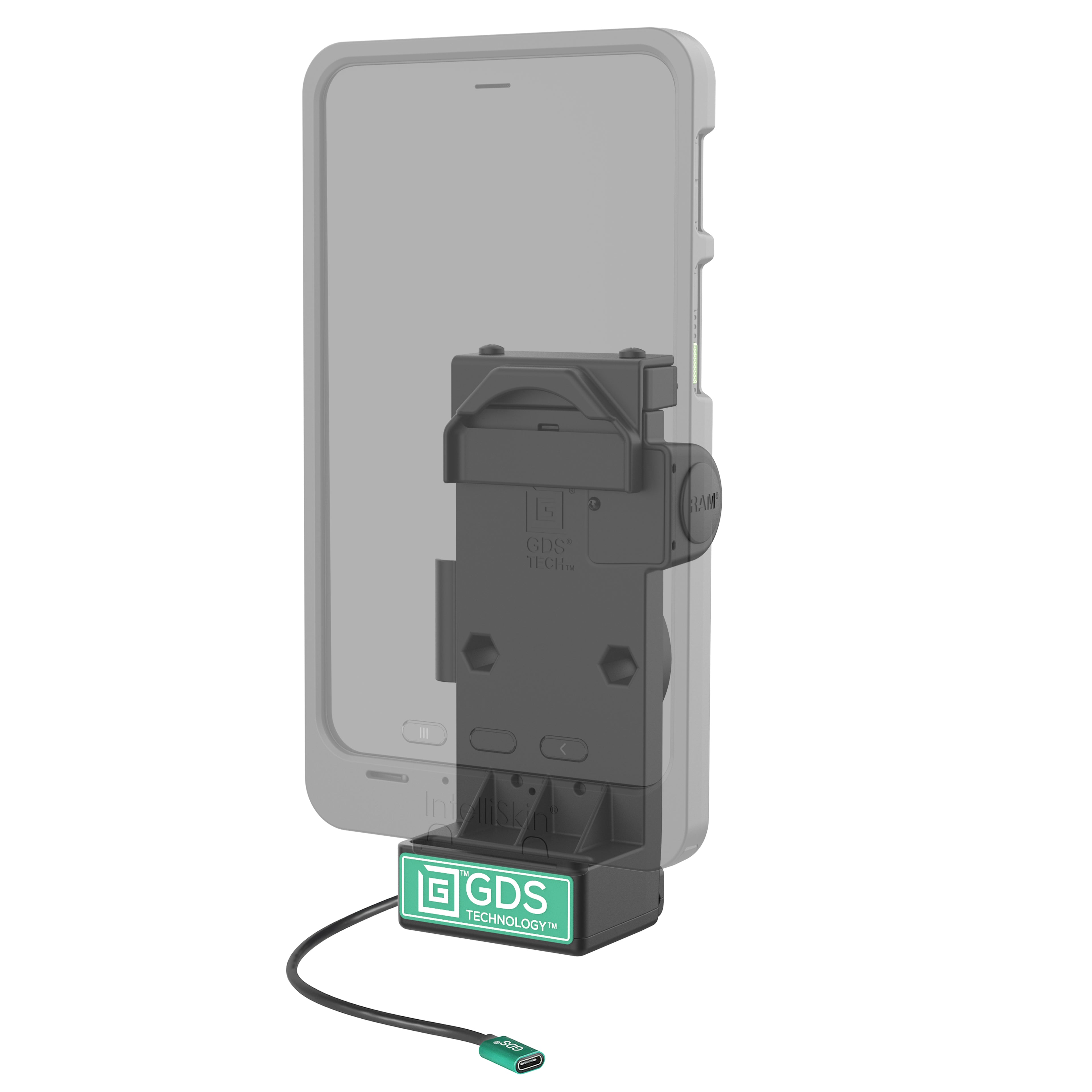 GDS® Uni-Conn™ Non-Locking Veerspringgeladen Aangedreven Dock - RAM Mounts RAM-GDS-DOCK-V12-U1CPU afbeelding 2