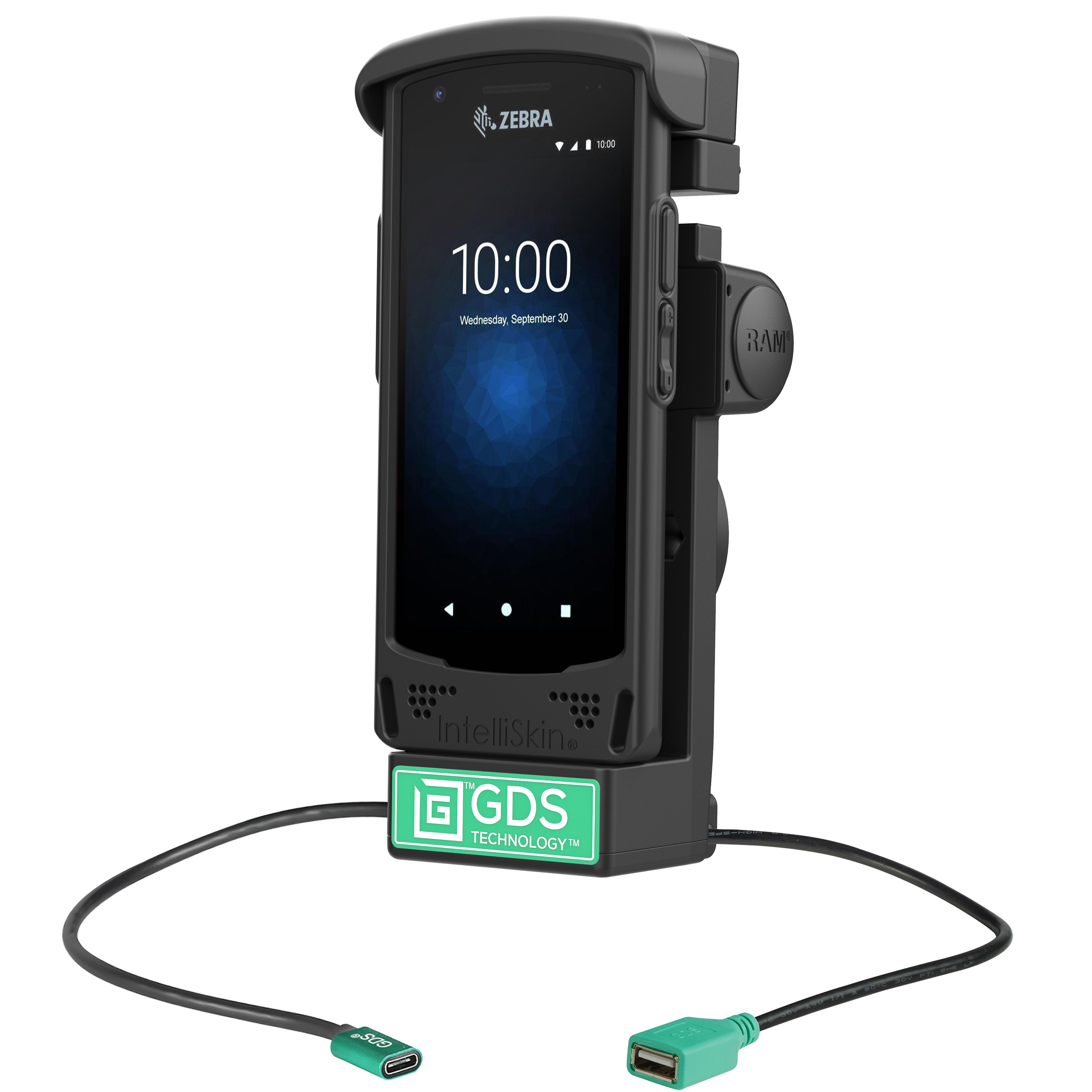 GDS® Aangedreven Dock + USB-A voor Zebra EC50/55 - RAM Mounts RAM-GDS-DOCK-V12-ZE16CPDU afbeelding 1