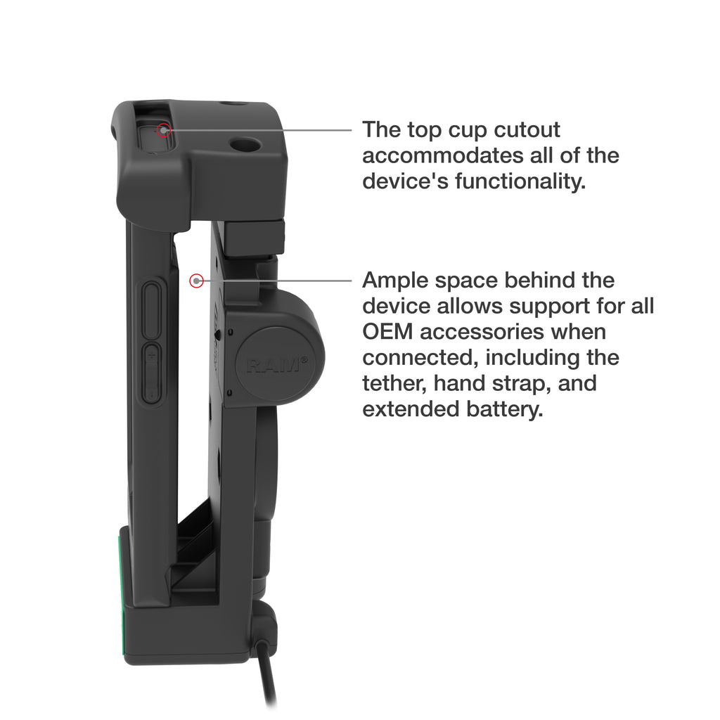 GDS® Aangedreven Dock + USB-A voor Zebra EC50/55 - RAM Mounts RAM-GDS-DOCK-V12-ZE16CPDU afbeelding 6