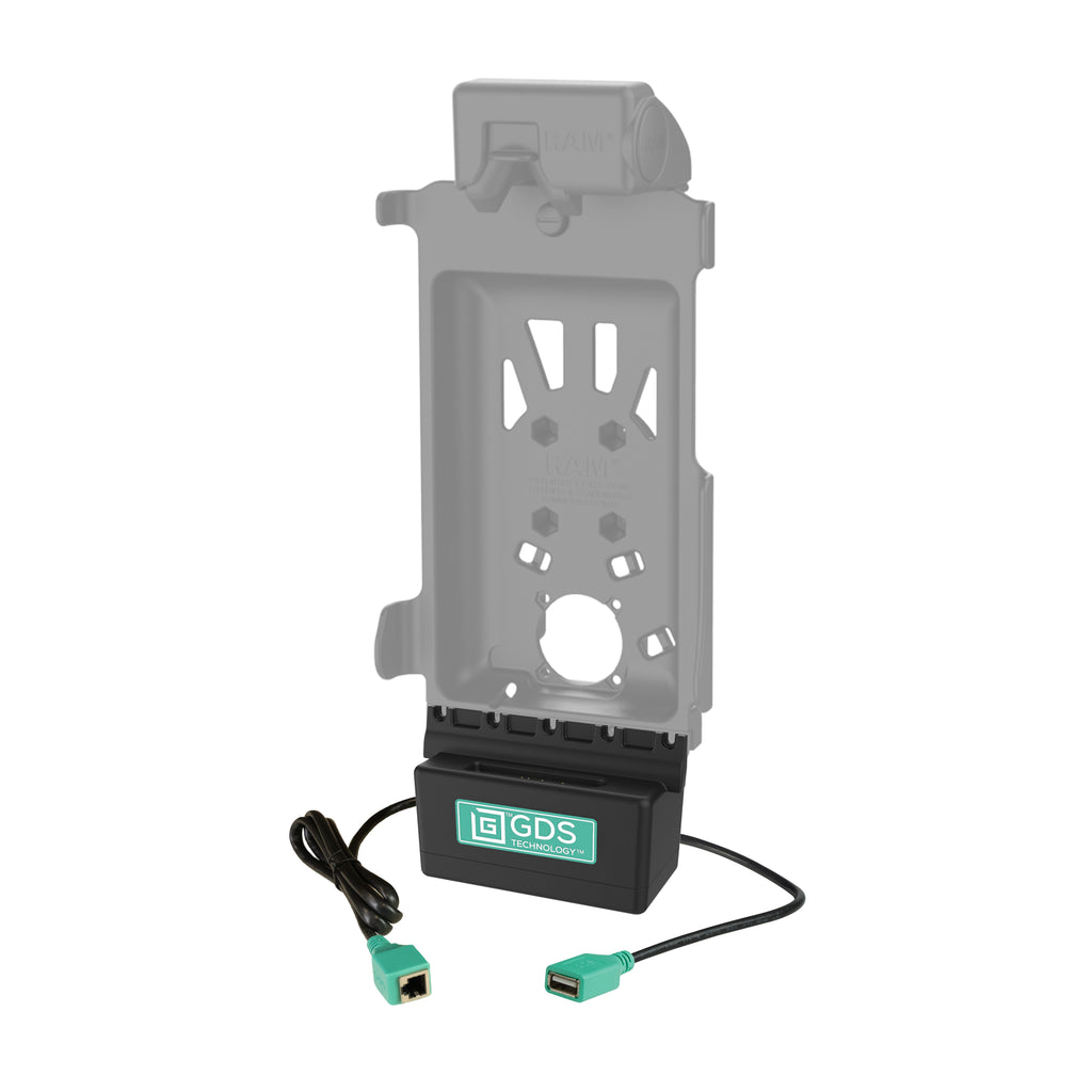GDS® PoE + Enkele USB-A Dock Cup voor IntelliSkin® Next Gen Tablets - RAM Mounts RAM-GDS-DOCK-V14PDU afbeelding 2