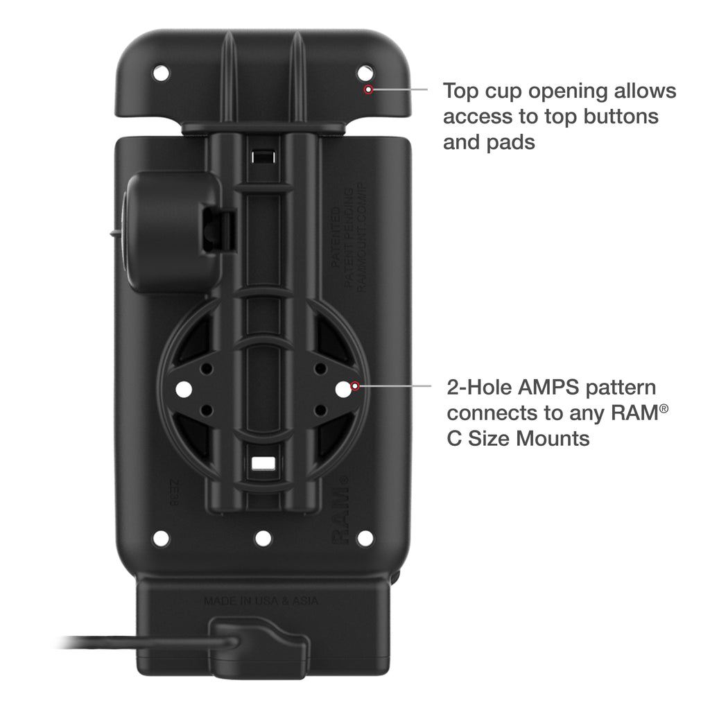 GDS® Oplaadbaar Voertuig Dock voor apparaten met IntelliSkin® - RAM Mounts RAM-GDS-DOCK-V15-AU afbeelding 4