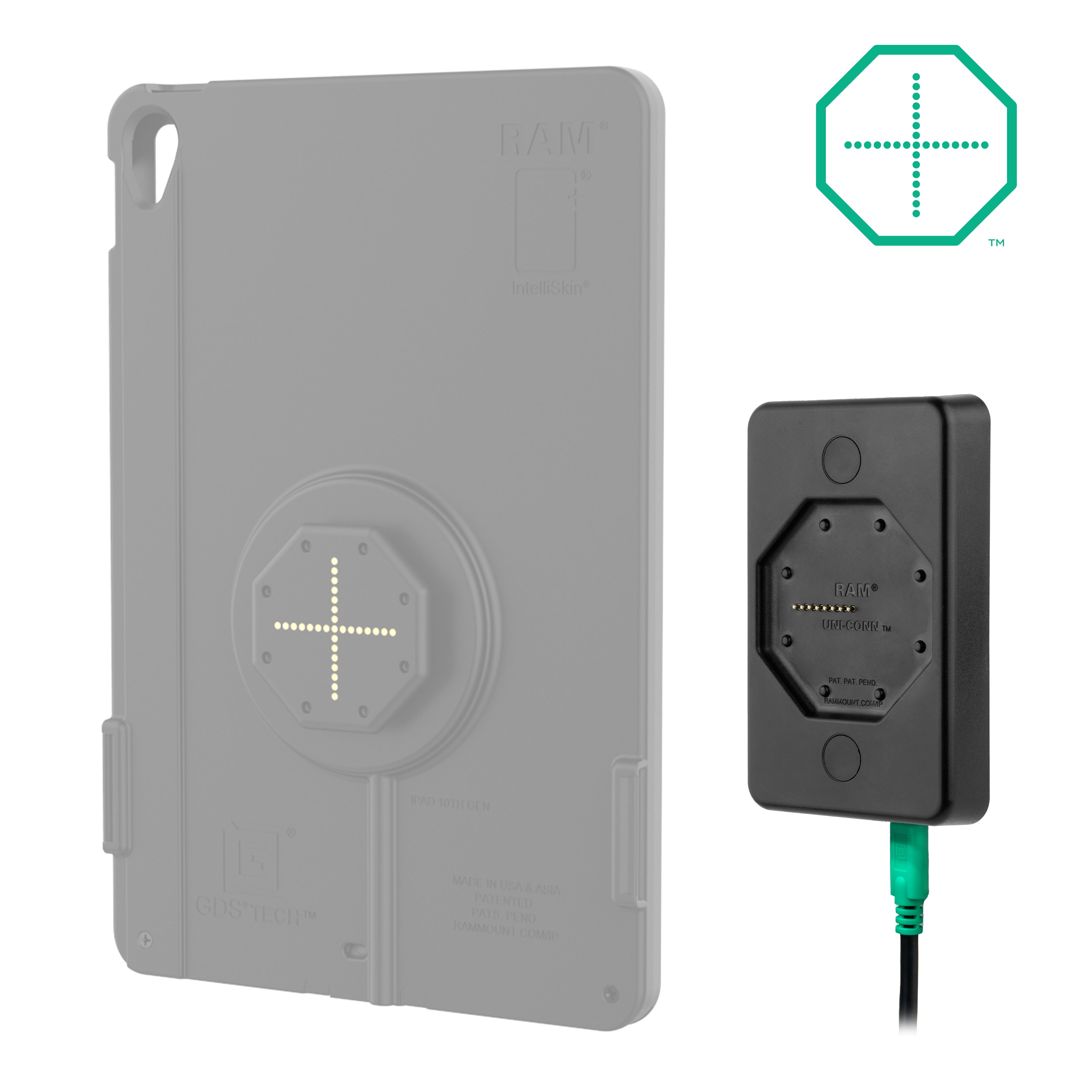 GDS® Uni-Conn™ Wanddock met oplaadfunctie via USB-C - RAM Mounts RAM-GDS-DOCK-W4-CU afbeelding 2