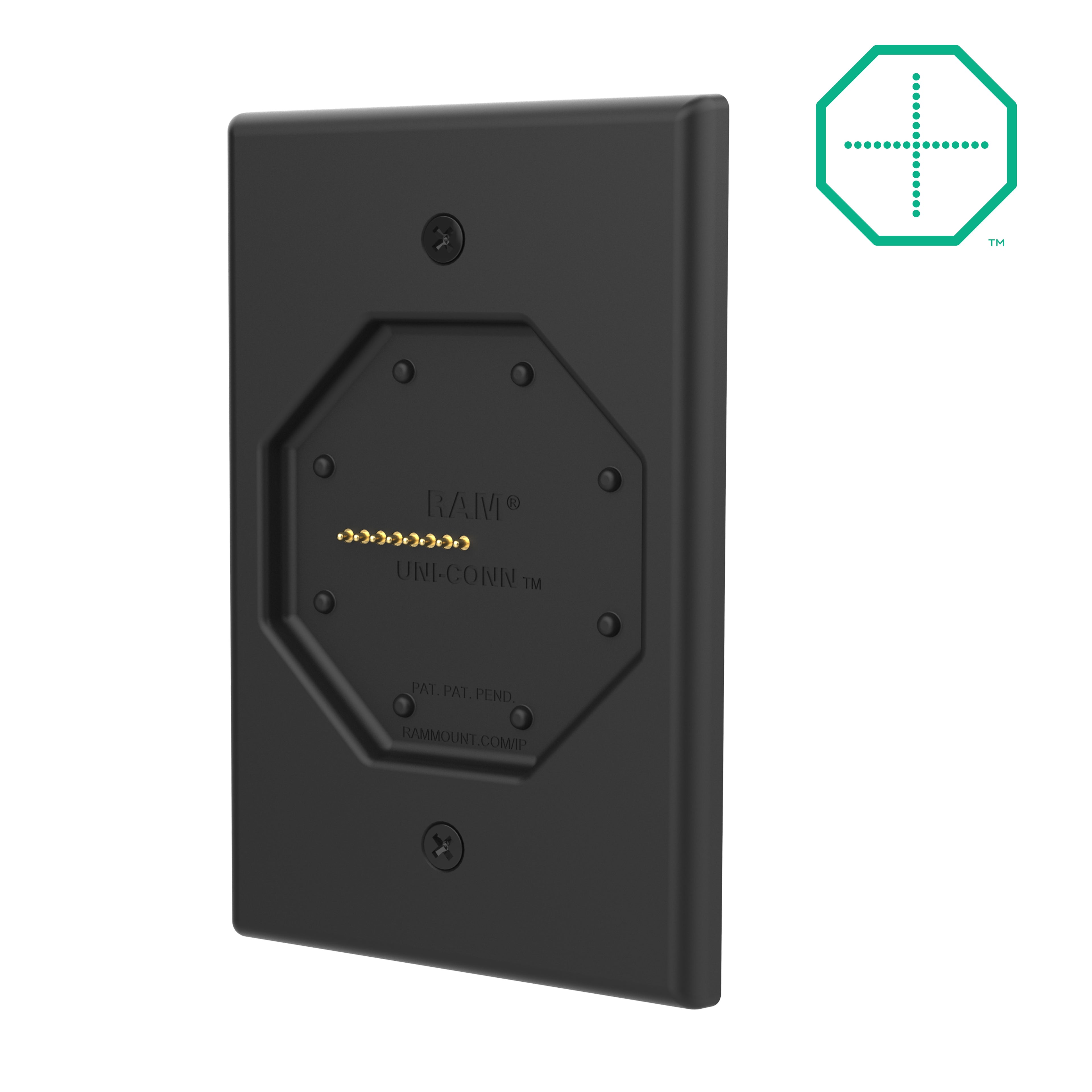 GDS uni conn gegroepeerd laag profiel wand dock met PoE - RAM Mounts RAM-GDS-DOCK-W7-POEU