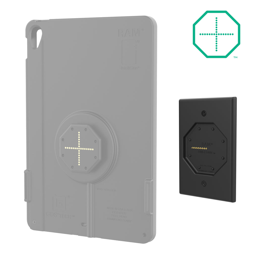 GDS® Uni-Conn™ Gegroepeerd Laag Profiel Wand Dock met PoE - RAM Mounts RAM-GDS-DOCK-W7-POEU afbeelding 2