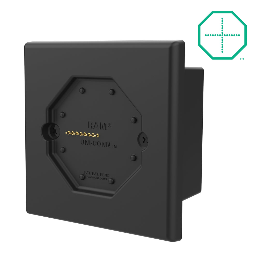 GDS uni conn geg compau laag profiel muur dock met PoE europese stopcontacten - RAM Mounts RAM-GDS-DOCK-W8-POEU