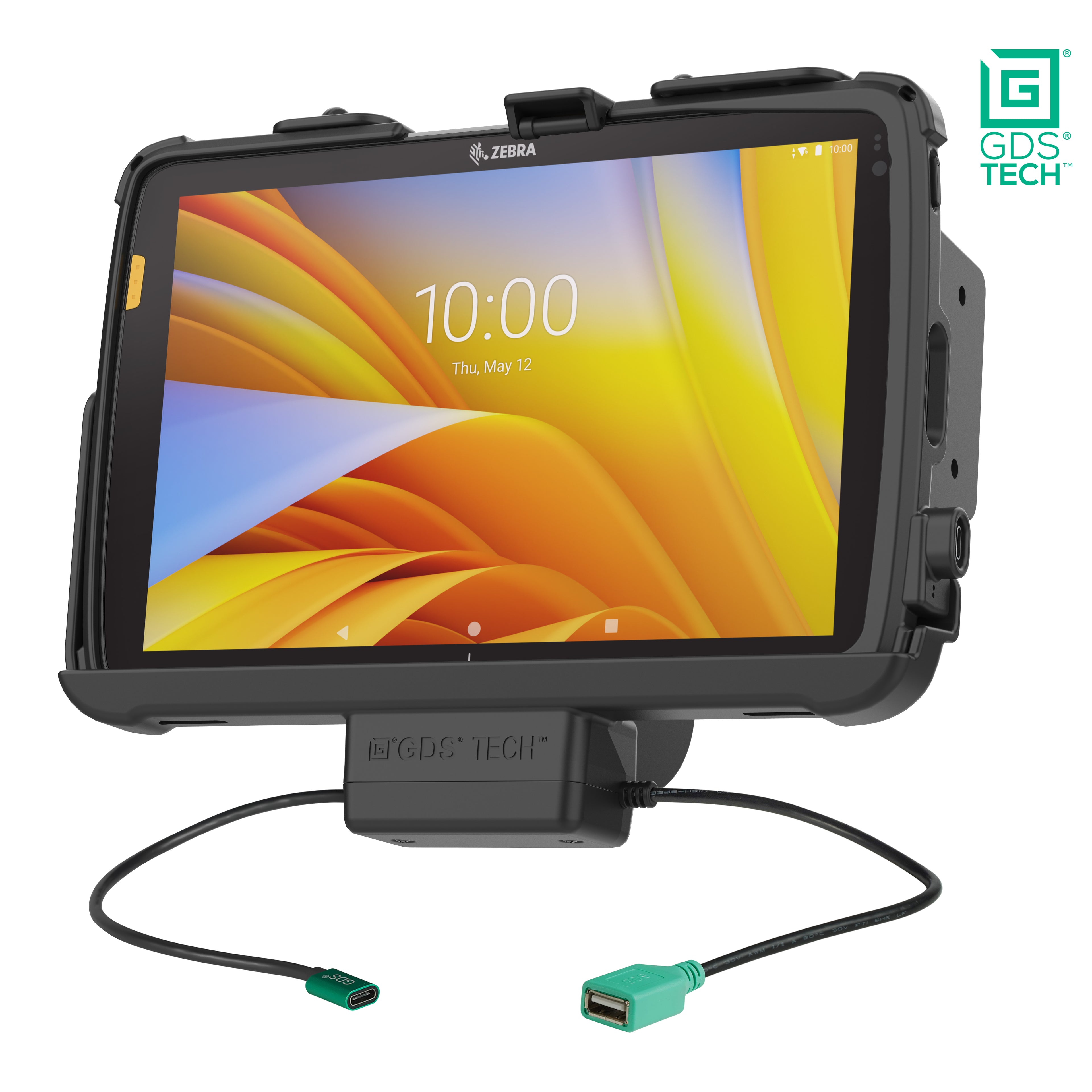 GDS® Oplaadstation met oplaadfunctie en data ondersteuning voor Zebra ET10,16 cm (4") X 25,40 cm (10") met IntelliSkin® - RAM Mounts RAM-GDS-DOCK-ZE21PDU afbeelding 1