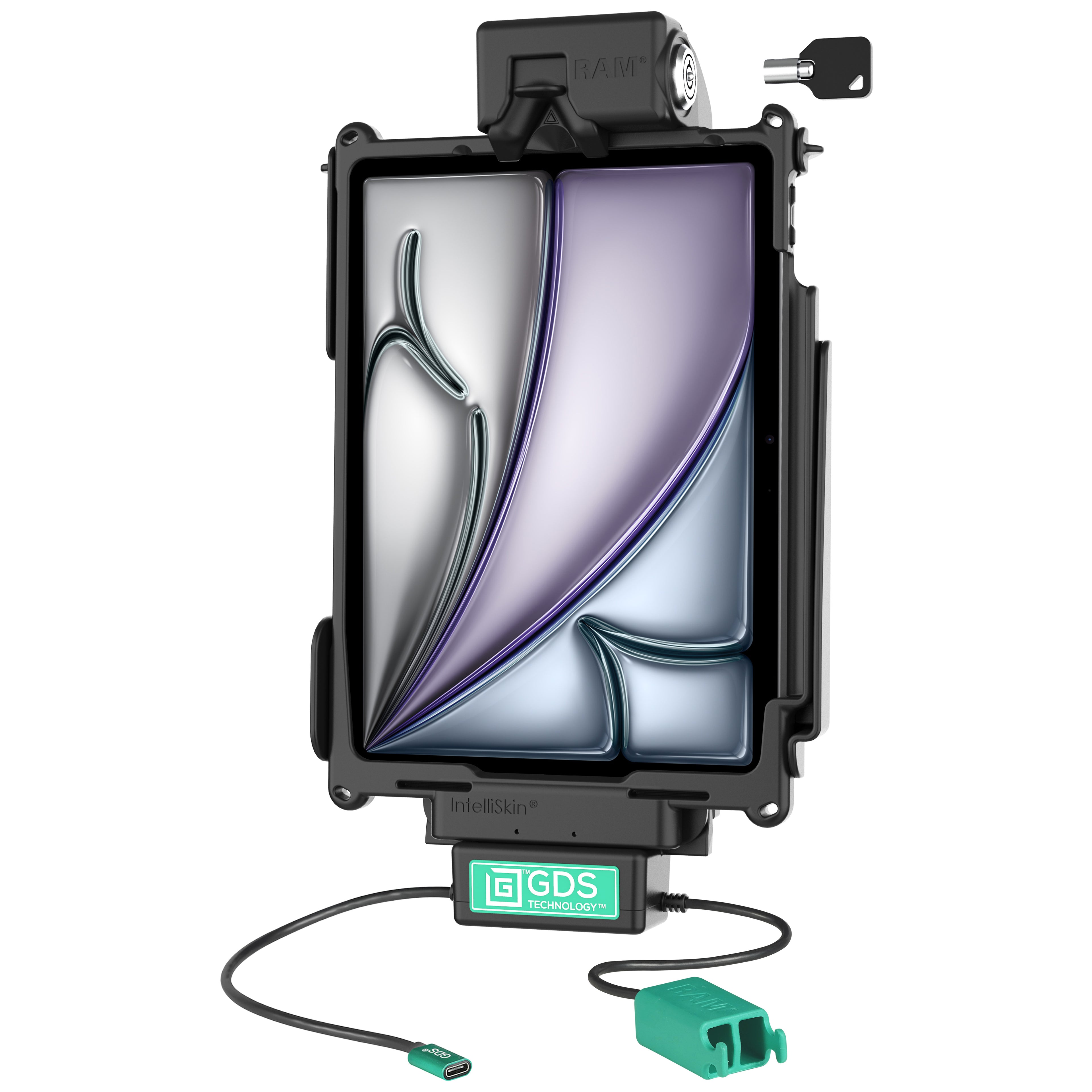 Vergrendeling GDS® Tough-Dock™ + Dubbele USB-A voor iPad 10 & 11, Pro 11 & Air 11 - RAM Mounts RAM-GDS-DOCKL-AP32CD2U afbeelding 1