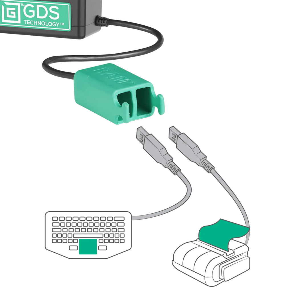 Vergrendeling GDS® Tough-Dock™ + Dual USB-A voor iPad Pro 12.9, Pro 13 & Air 13 - RAM Mounts RAM-GDS-DOCKL-AP37CD2U afbeelding 6