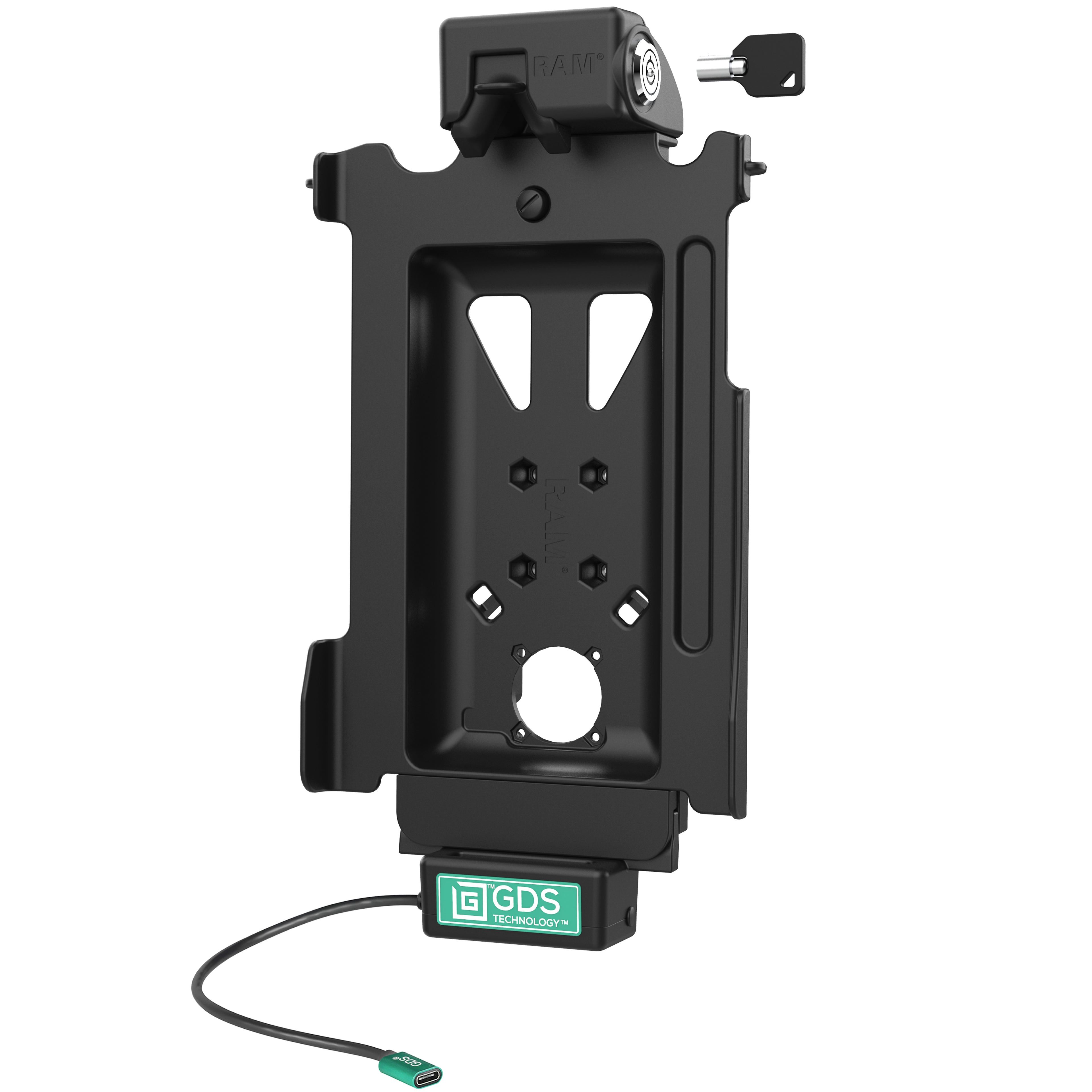 Vergrendelbare GDS® Tough-Dock™ voor Samsung Tab S7, S9, S9 FE/S10 FE & S10 Lite - RAM Mounts RAM-GDS-DOCKL-SAM76CPU afbeelding 2
