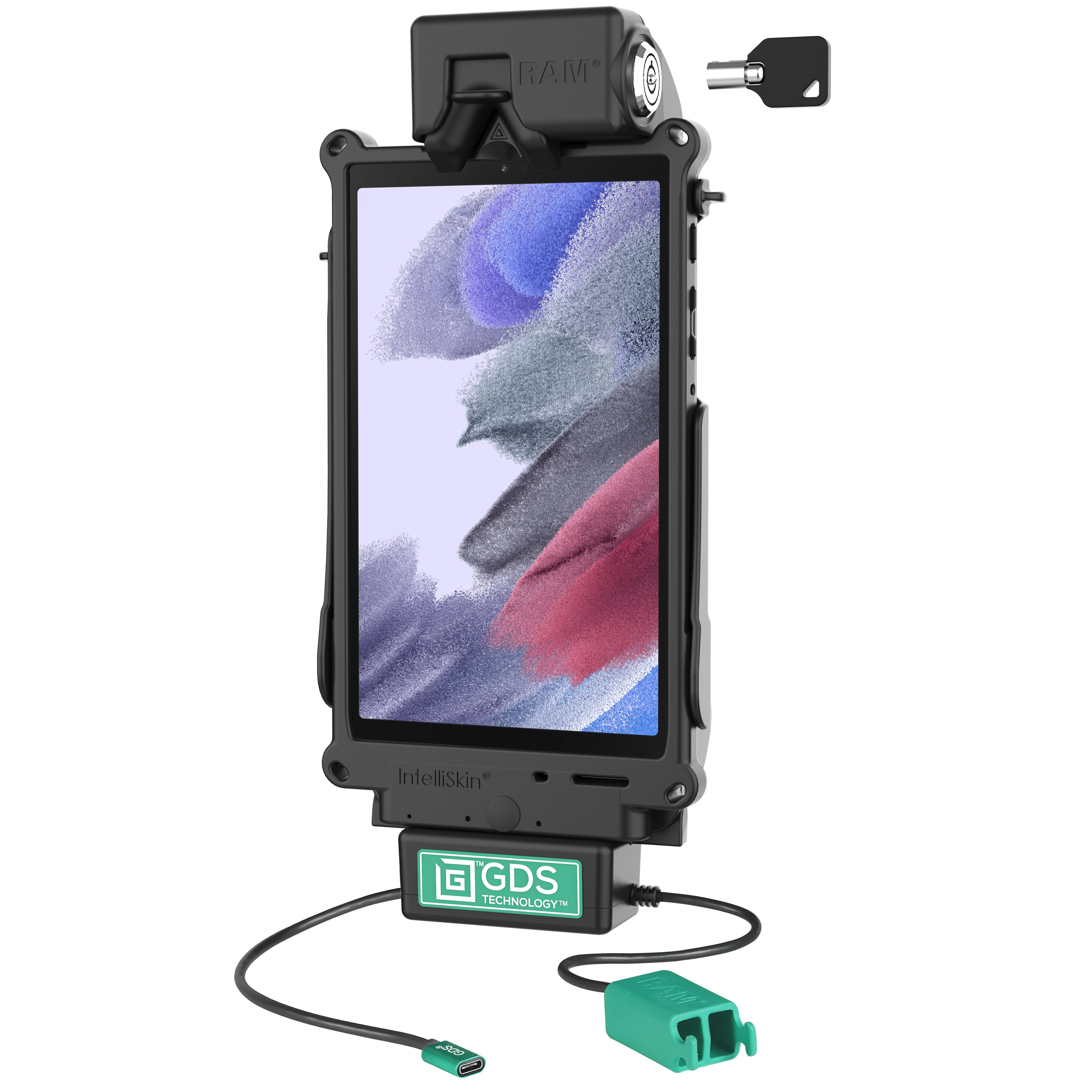 Vergrendelbare GDS® Tough-Dock™ + Dubbele USB-A voor Samsung Tab A11+ & Tab A9+ - RAM Mounts RAM-GDS-DOCKL-SAM80CD2U afbeelding 1