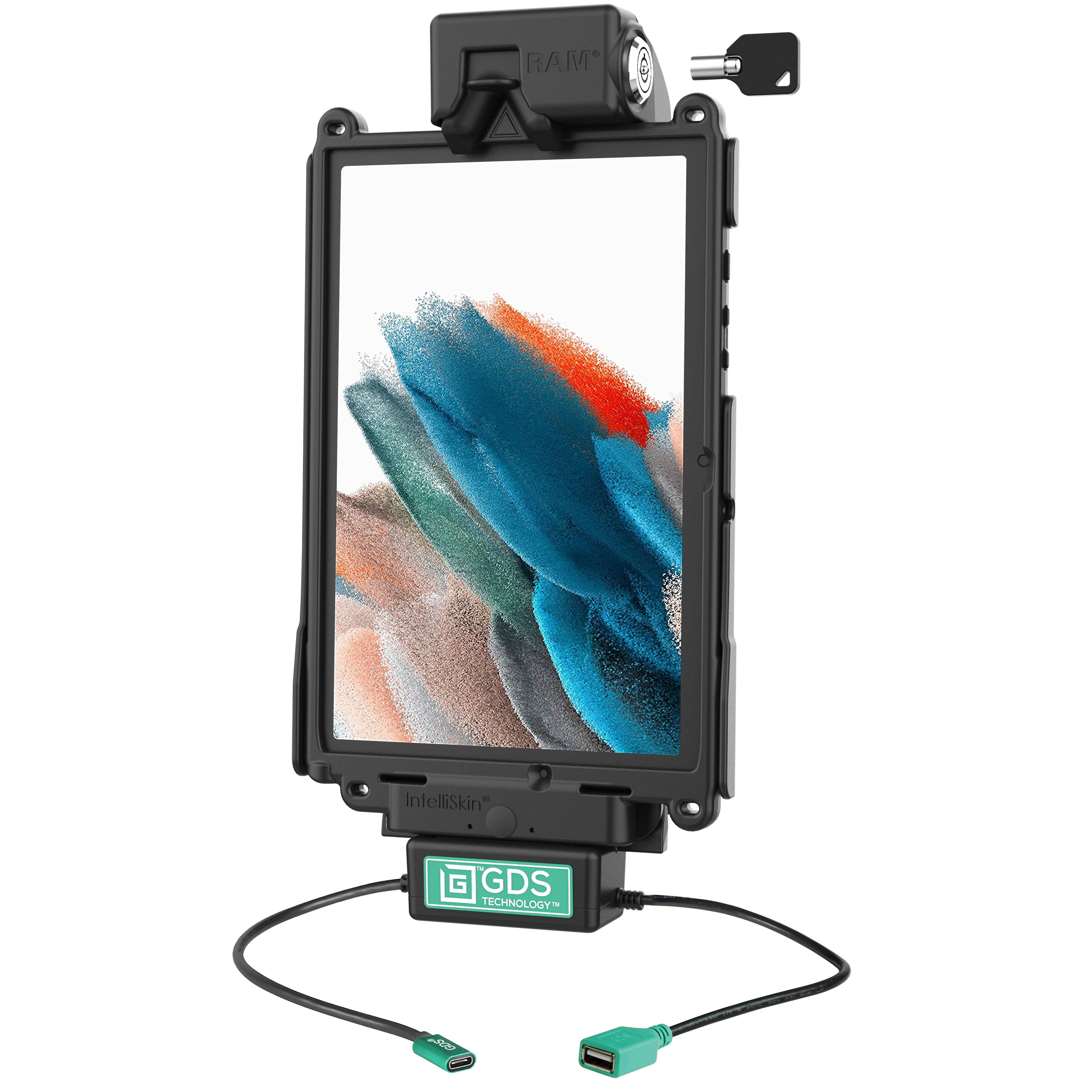 GDS tough dock enkele USB a voor Samsung tab A8 105 sm X200 vergrendelen - RAM Mounts RAM-GDS-DOCKL-SAM83CDU