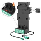 GDS® Uni-Conn™ Vergrendelbare veerbelaste stroom + USB-A dock - Verwarmde pennen - RAM Mounts RAM-GDS-DOCKL-V12-U1CPDHU afbeelding 1