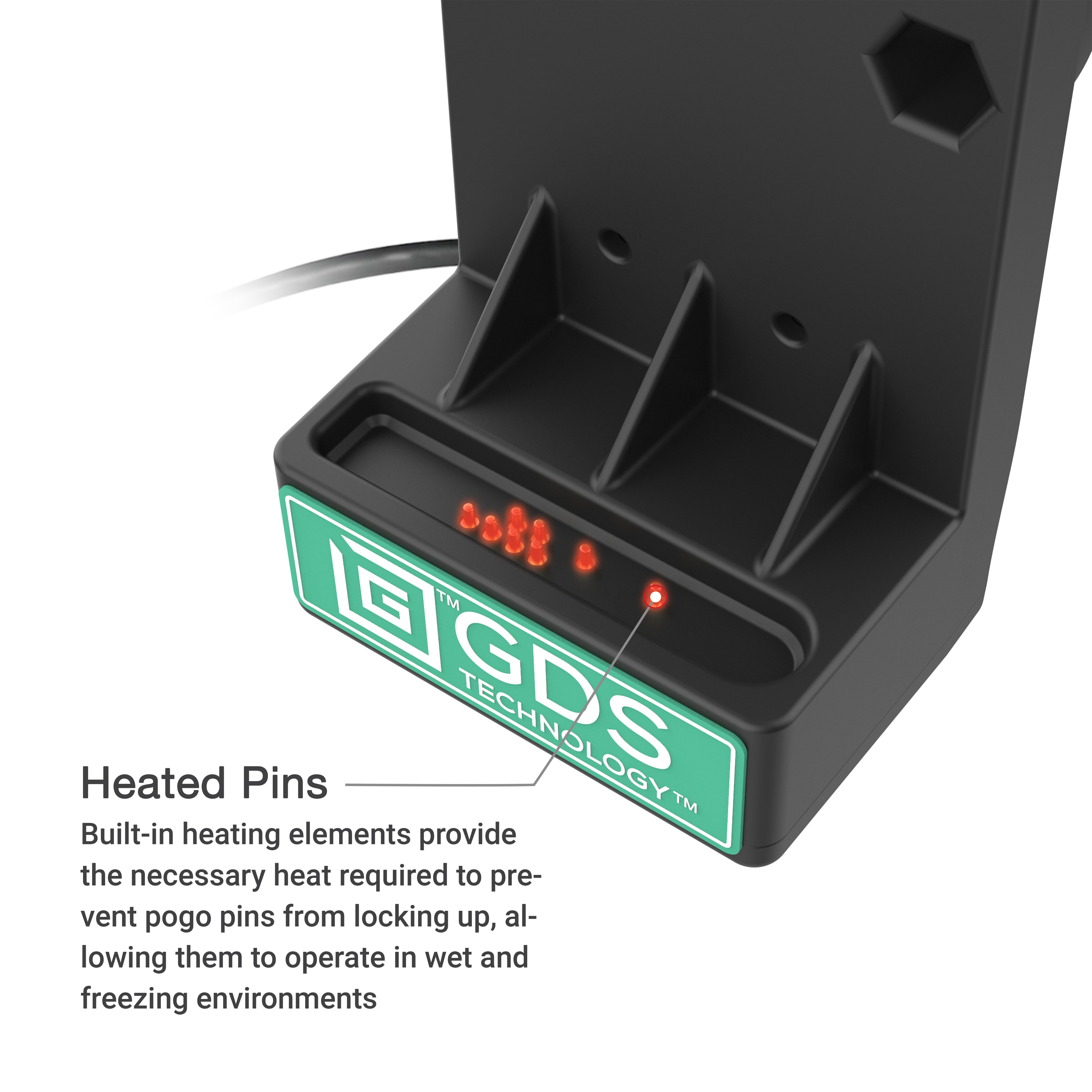 GDS® Uni-Conn™ Veerbelaste Geactiveerde Dock - Verwarmde Pinnen - RAM Mounts RAM-GDS-DOCK-V12-U1CPHU afbeelding 3