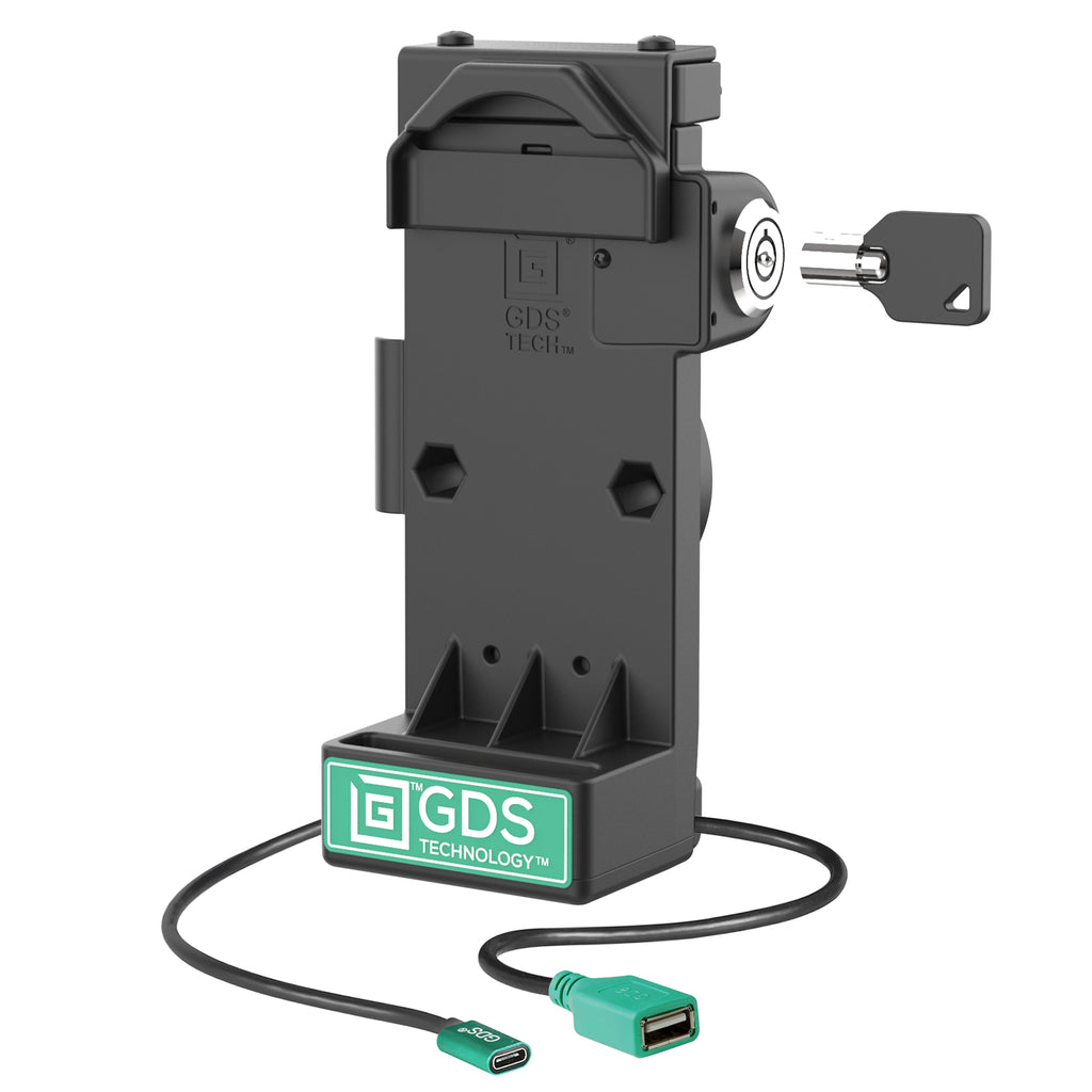 GDS® Uni-Conn™ Vergrendelende Veerspanning Geladen Stroom + Enkele USB-A Dock - RAM Mounts RAM-GDS-DOCKL-V12-U1CPDU afbeelding 1