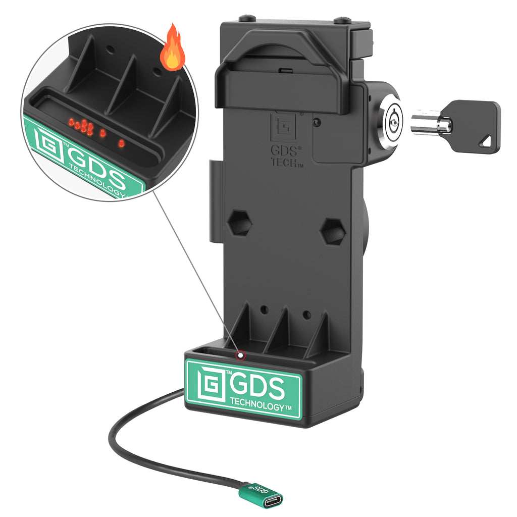 GDS® Uni-Conn™ Vergrendelende veerbelaste aangedreven dock - Verwarmde pennen - RAM Mounts RAM-GDS-DOCKL-V12-U1CPHU afbeelding 1