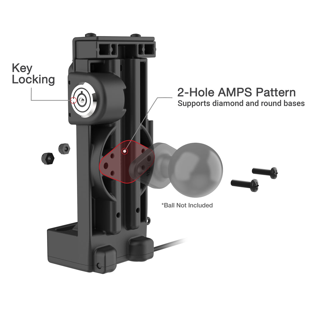 GDS® Uni-Conn™ Vergrendelende veerbelaste aangedreven dock - Verwarmde pennen - RAM Mounts RAM-GDS-DOCKL-V12-U1CPHU afbeelding 5