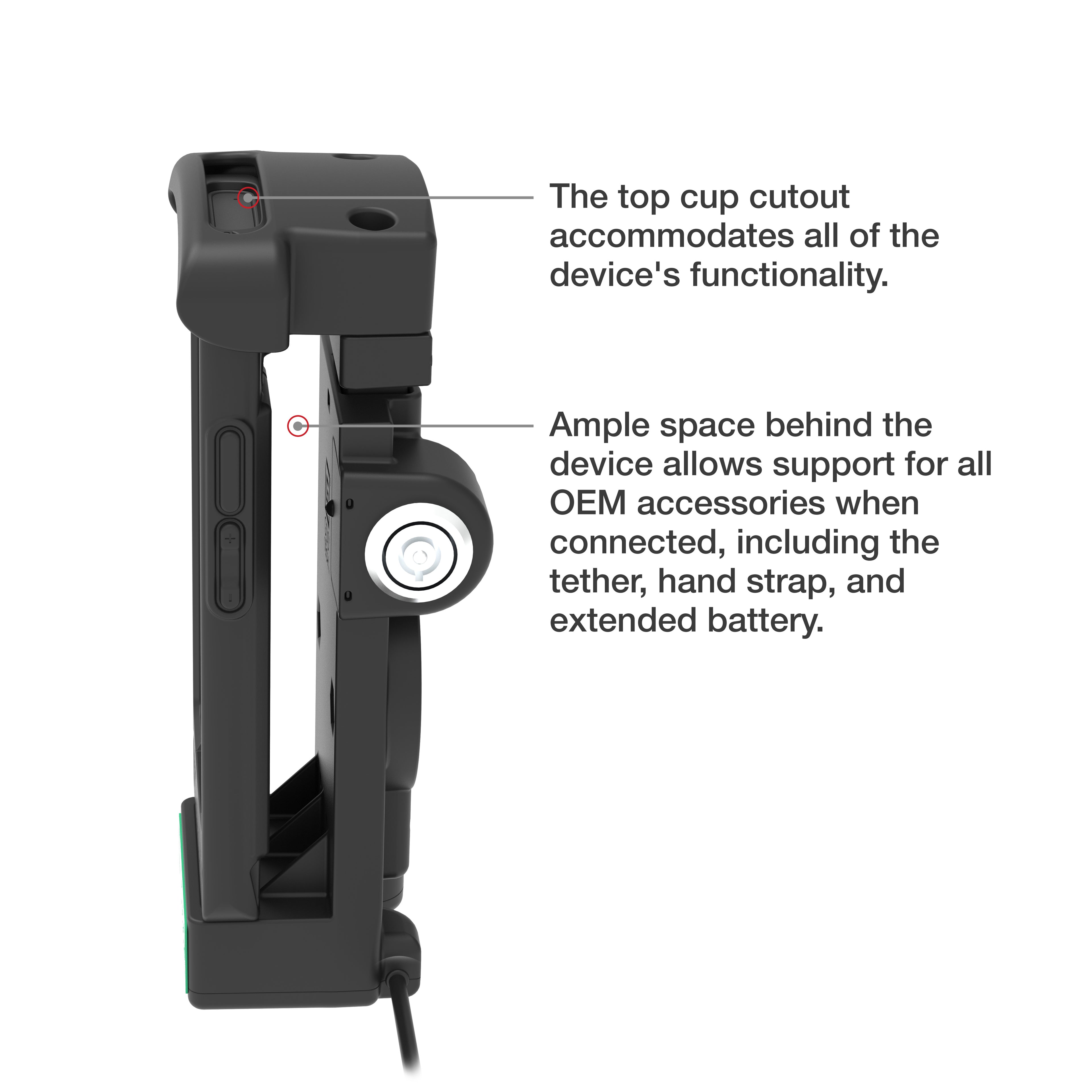 GDS® Vergrendelbaar Aangedreven Dock + USB-A voor Zebra EC50/55 - RAM Mounts RAM-GDS-DOCKL-V12-ZE16CPDU afbeelding 6