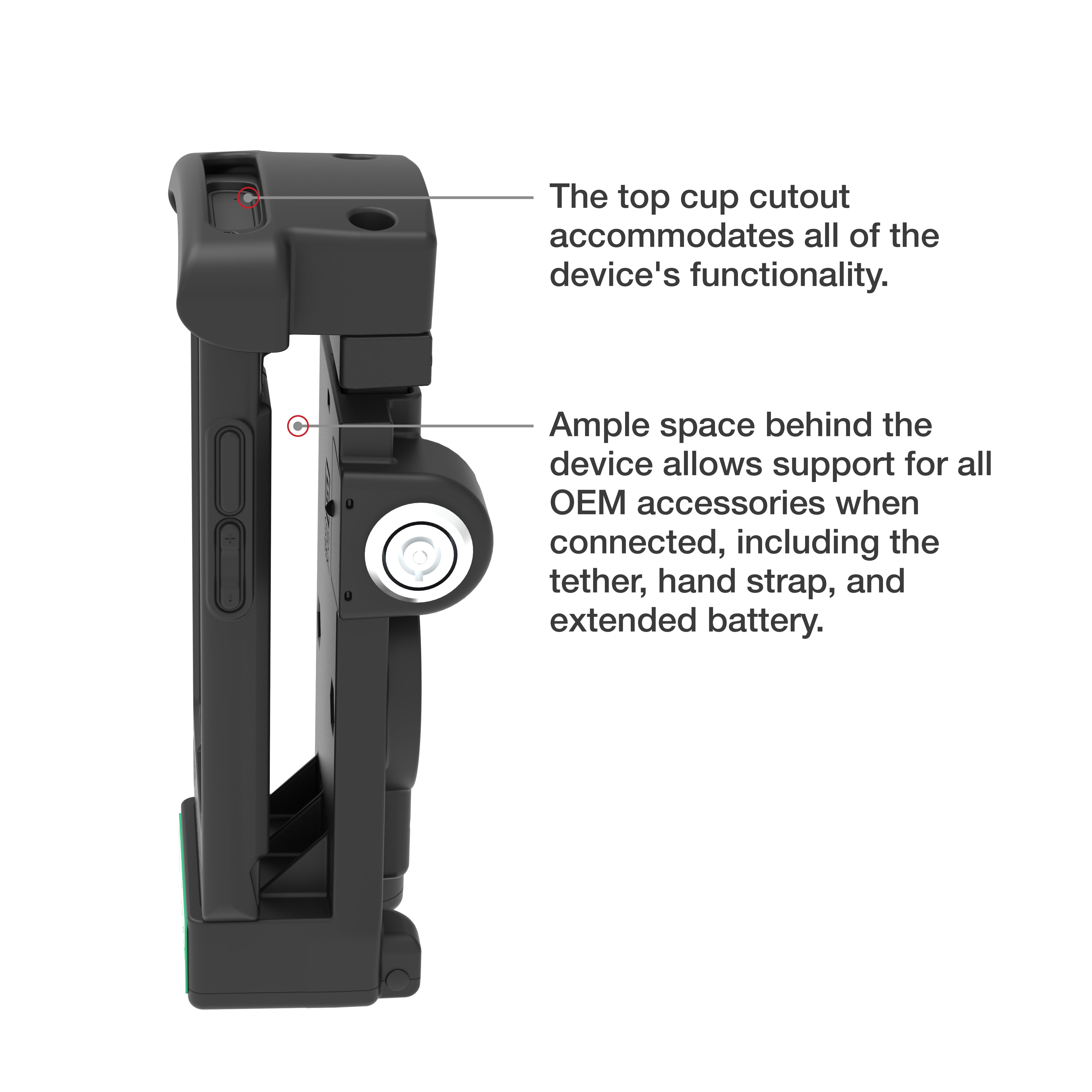 GDS® Vergrendelend Aangedreven Dock voor Zebra EC50/55 - RAM Mounts RAM-GDS-DOCKL-V12-ZE16CPU afbeelding 6