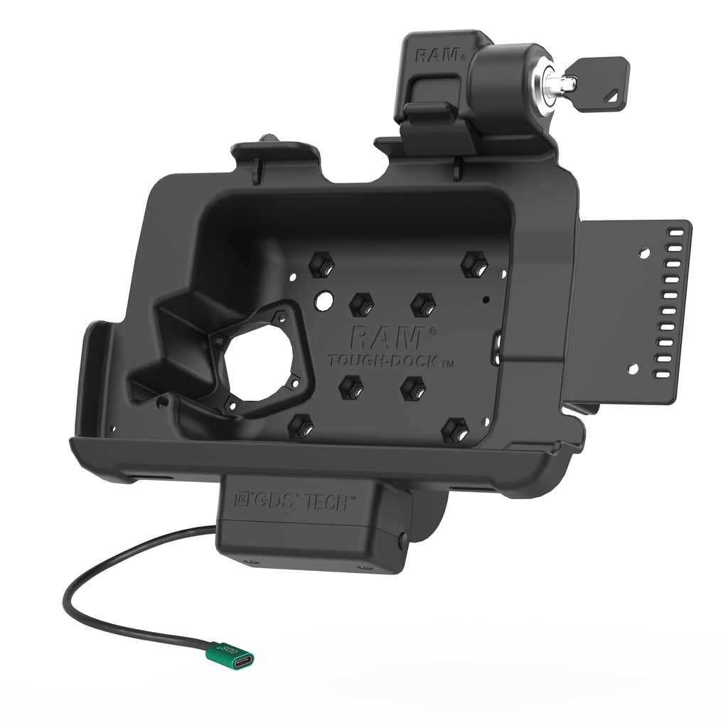 Vergrendelbare GDS® Powered oplaadstation voor Zebra ET401 & ET10,16 cm (4") X 20,32 cm (8") met IntelliSkin® - RAM Mounts RAM-GDS-DOCKL-ZE20PU afbeelding 2