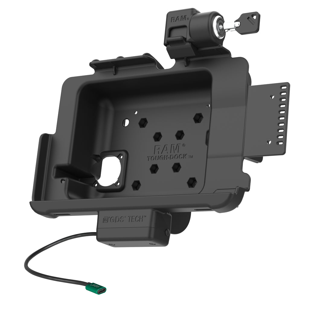 Vergrendelbare GDS® Powered oplaadstation voor Zebra ET401 & ET10,16 cm (4") X 25,40 cm (10") met IntelliSkin® - RAM Mounts RAM-GDS-DOCKL-ZE21PU afbeelding 2