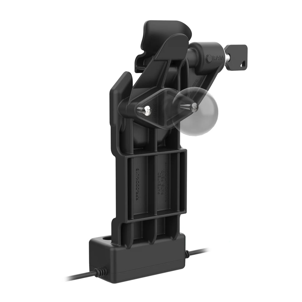 GDS® Uni-Conn™ Links Vergrendelingsdock + USB-A & RJ45 met Ontgrendelingshendel - RAM Mounts RAM-GDS-DOCKLL-U1CP-RJ45AU afbeelding 5