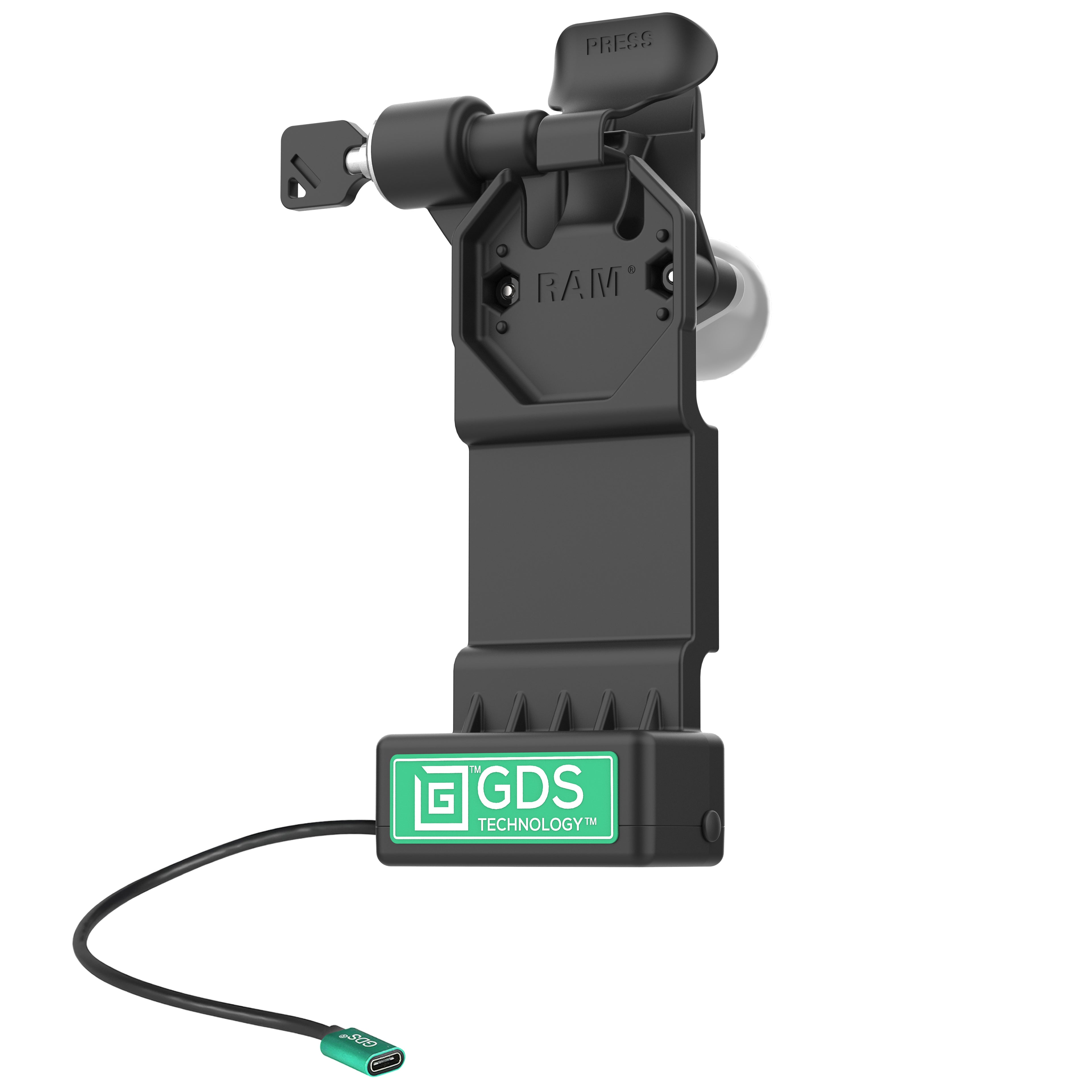 GDS® Uni-Conn™ Links vergrendelingsdock met ontgrendelingshendel - RAM Mounts RAM-GDS-DOCKLL-U1CPU afbeelding 1