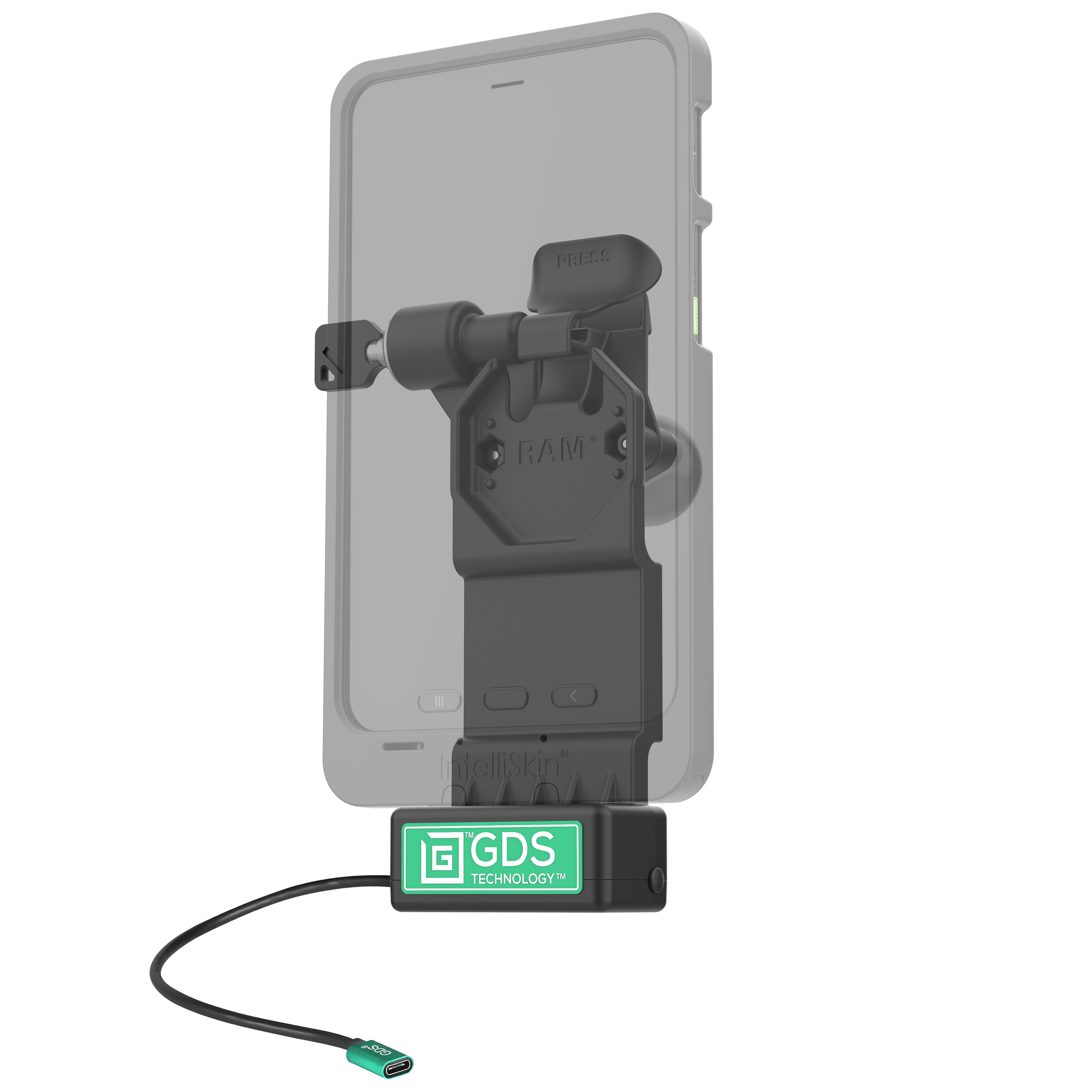 GDS® Uni-Conn™ Links vergrendelingsdock met ontgrendelingshendel - RAM Mounts RAM-GDS-DOCKLL-U1CPU afbeelding 2