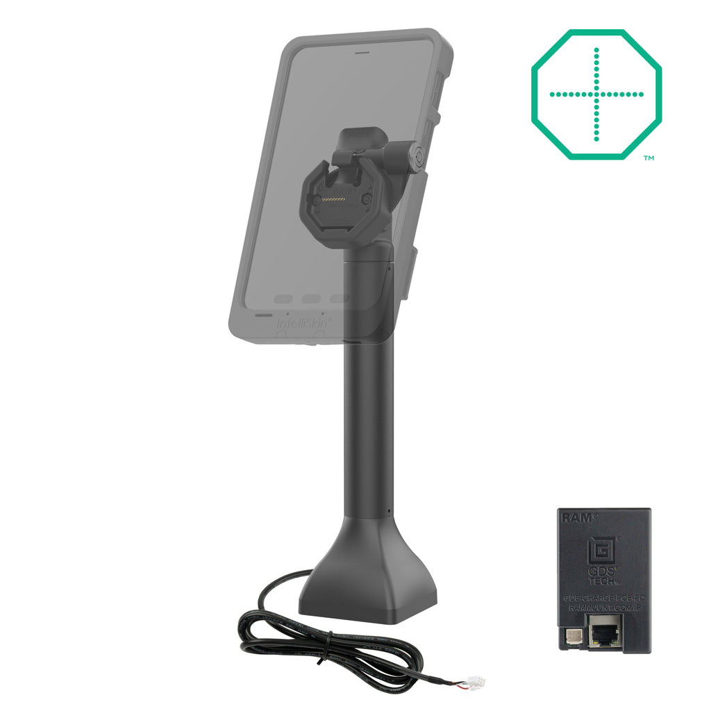 GDS® Uni-Conn™ 35,56 cm (14") Pedestal Dock met slot en oplaadfunctie via PoE - RAM Mounts RAM-GDS-DOCKLR-D11-14-U3E afbeelding 2