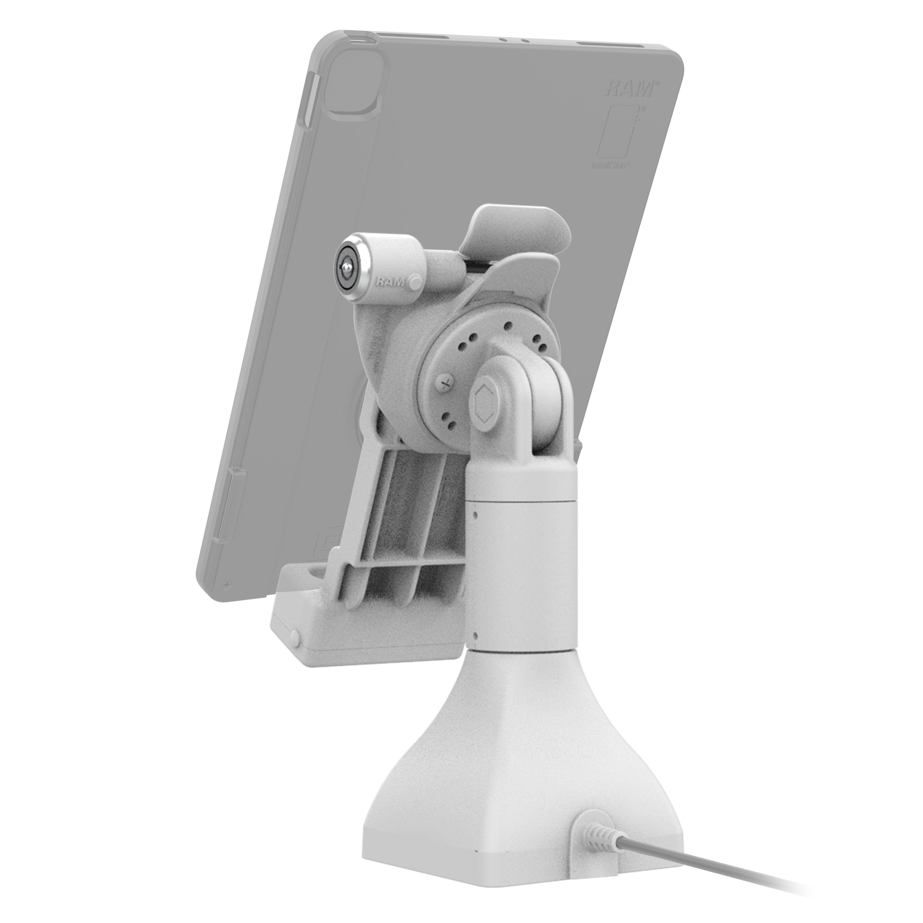 GDS® Uni-Conn™ 17,78 cm (7") Pedestal Dock met slot en oplaadfunctie via USB-C - Grijs - RAM Mounts RAM-GDS-DOCKLR-D11-7-U1C-GRY afbeelding 3