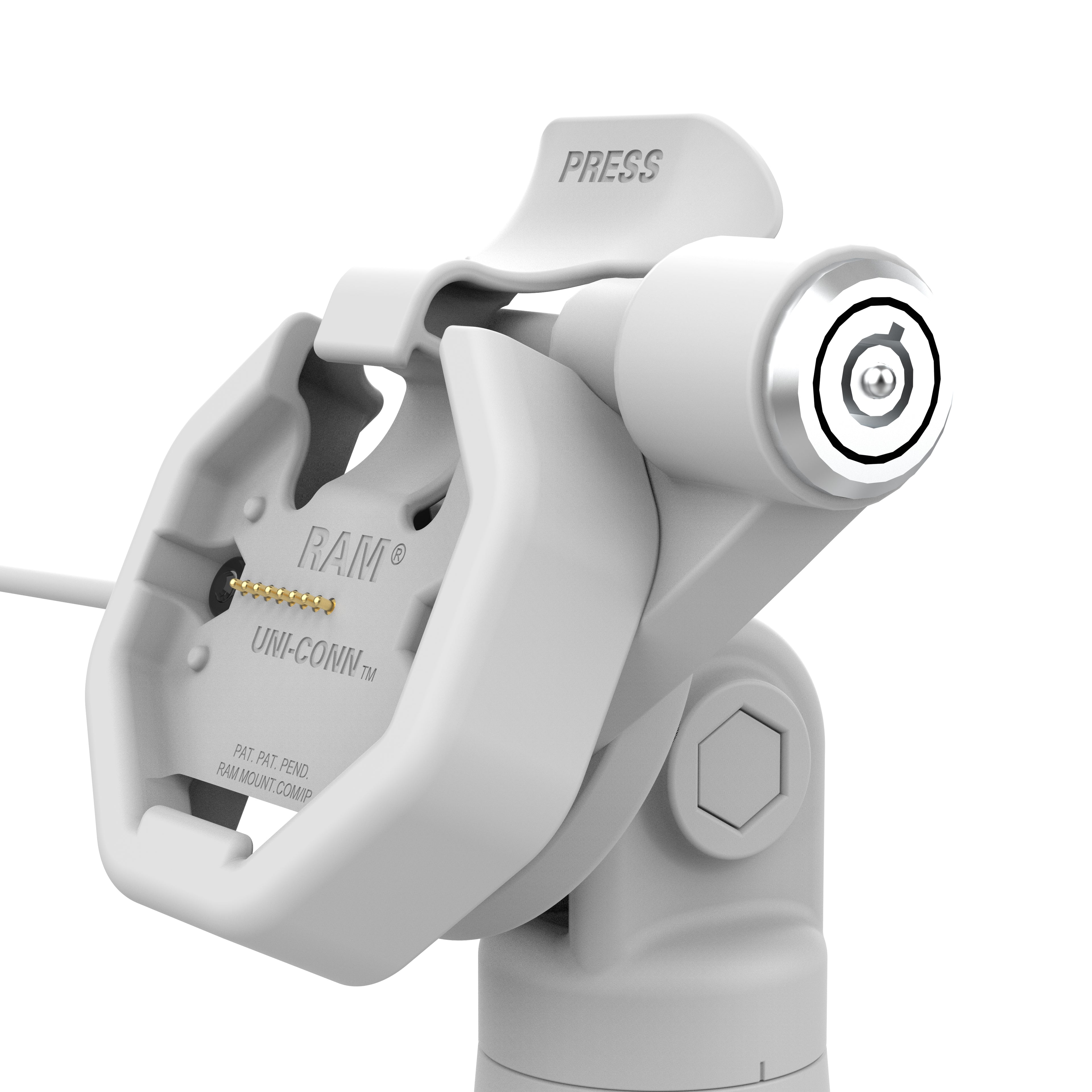 GDS® Uni-Conn™ Kantel- en Draai Kiosk Dock met slot en oplaadfunctie via PoE - Grijs - RAM Mounts RAM-GDS-DOCKLR-D14-U3E-GRY afbeelding 5
