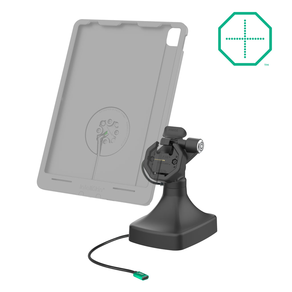 GDS® Uni-Conn™ Kantel- en Draai Kiosk Dock met slot en oplaadfunctie via USB-C - RAM Mounts RAM-GDS-DOCKLR-D14-U3C afbeelding 2