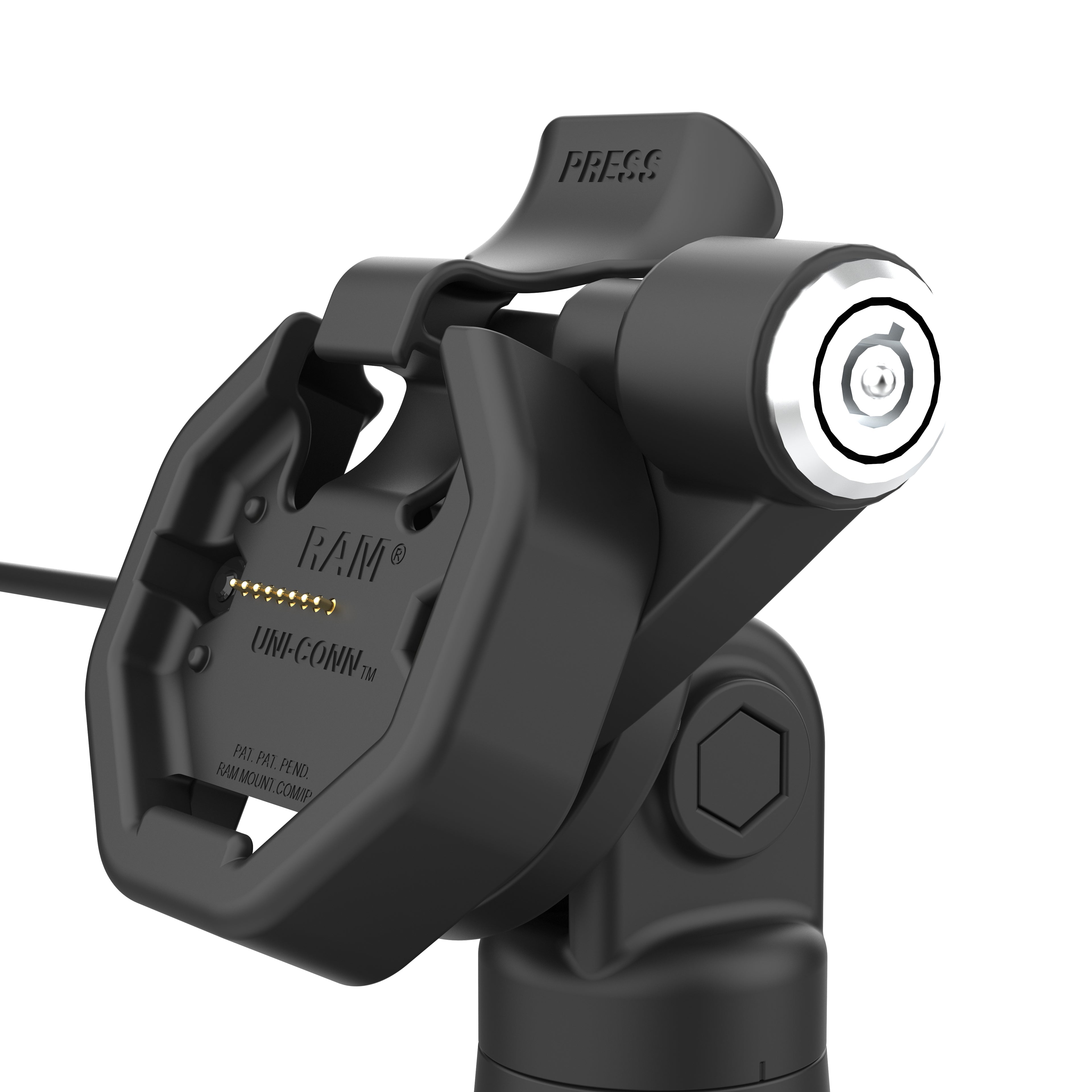 GDS® Uni-Conn™ Kantel- en Draai Kiosk Dock met slot en oplaadfunctie via USB-C + Data - RAM Mounts RAM-GDS-DOCKLR-D14-U3C-2A afbeelding 5