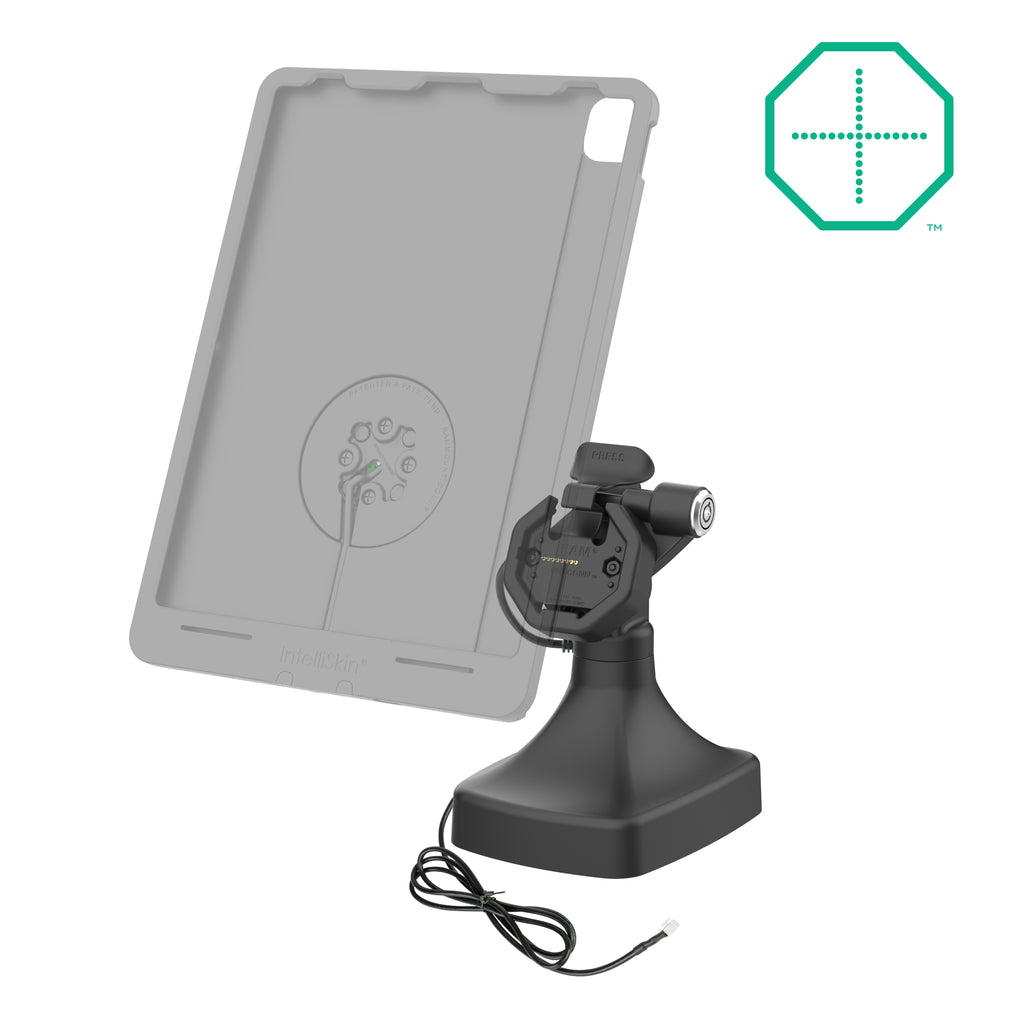 GDS® Uni-Conn™ Kantel- en Draai Kiosk Dock met slot en oplaadfunctie via PoE - RAM Mounts RAM-GDS-DOCKLR-D14-U3E afbeelding 2