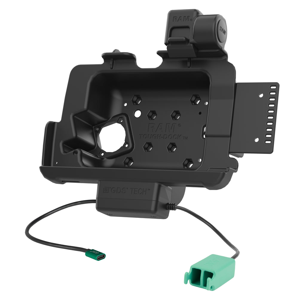 GDS® Power + Dubbel USB Oplaadstation met vergrendeling voor Zebra ET401 & ET10,16 cm (4") X 20,32 cm (8") - RAM Mounts RAM-GDS-DOCKNLL-ZE20PD2U afbeelding 2