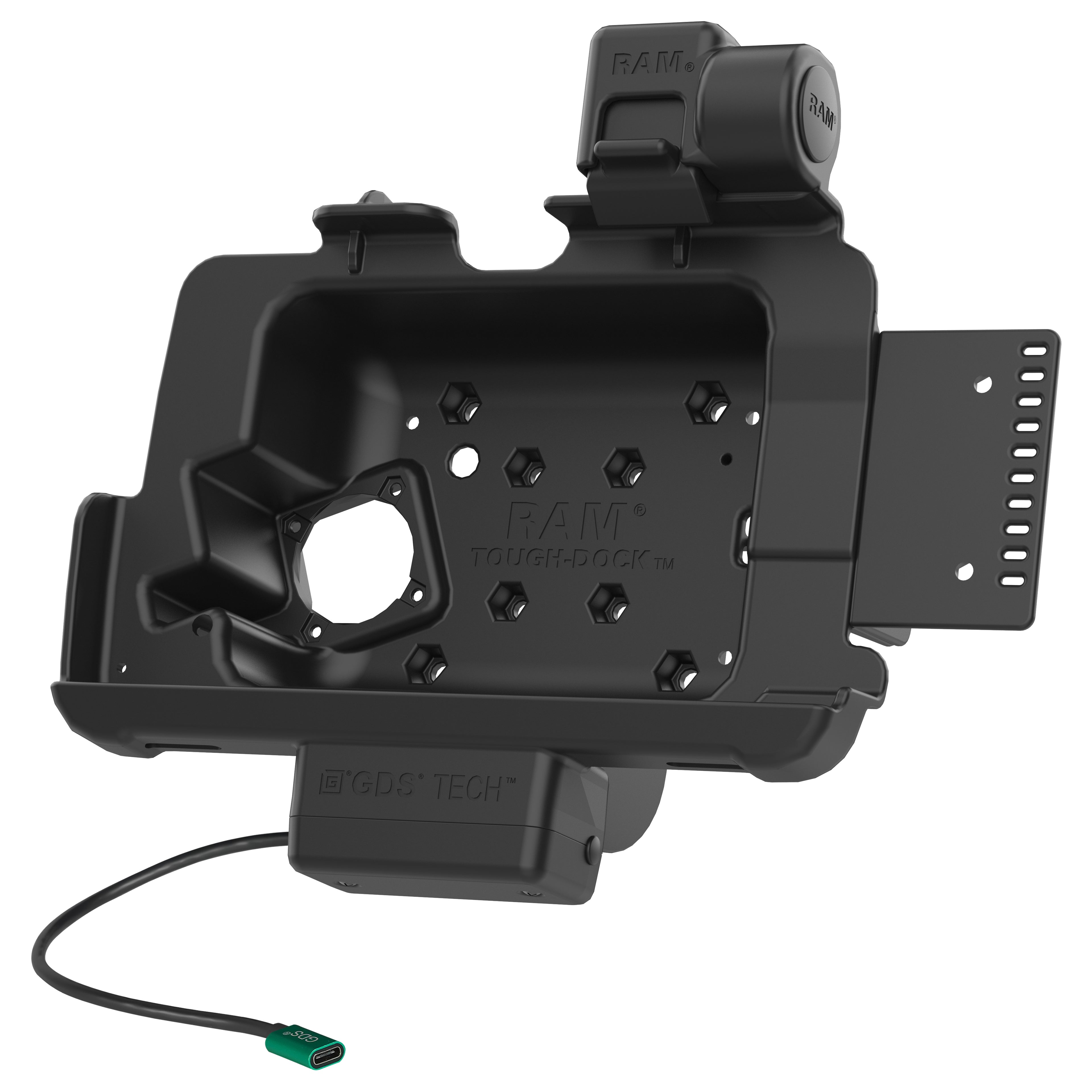 GDS® Powered oplaadstation met vergrendeling voor Zebra ET401 & ET10,16 cm (4") X 20,32 cm (8") met IntelliSkin® - RAM Mounts RAM-GDS-DOCKNLL-ZE20PU afbeelding 2