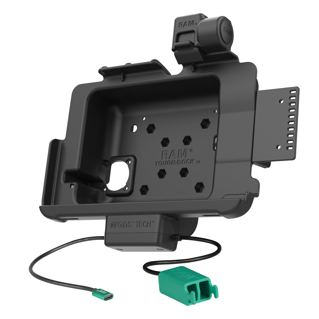 GDS® Power + Dubbele USB Dock met vergrendeling voor Zebra ET401 & ET10,16 cm (4") X 25,40 cm (10") - RAM Mounts RAM-GDS-DOCKNLL-ZE21PD2U afbeelding 2
